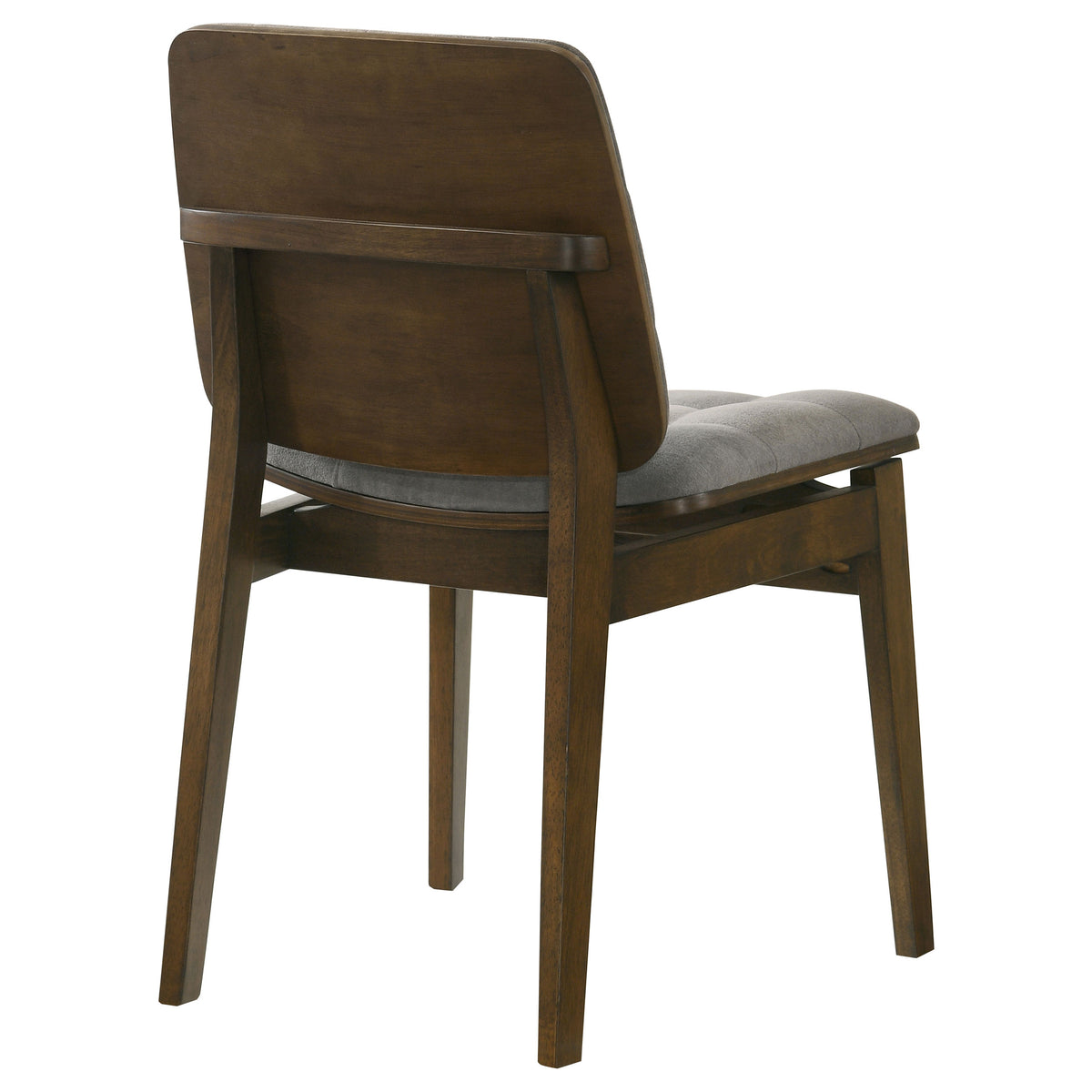 Redbridge Biscuit Tufted Velvet Dining Side Chairs (Set of 2) Grey and Walnut