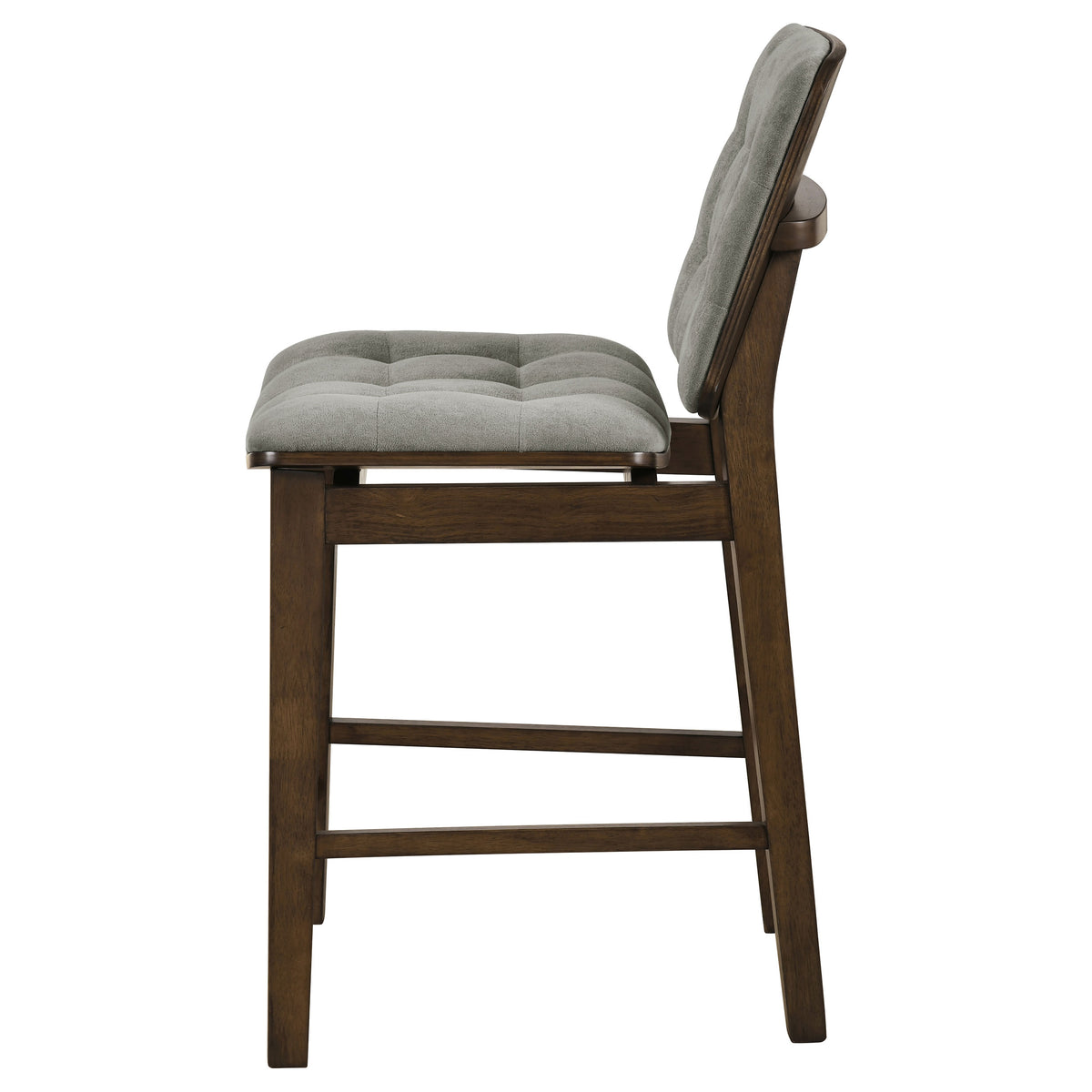 Redbridge Biscuit Tufted Counter Height Chairs (Set of 2) Grey and Walnut
