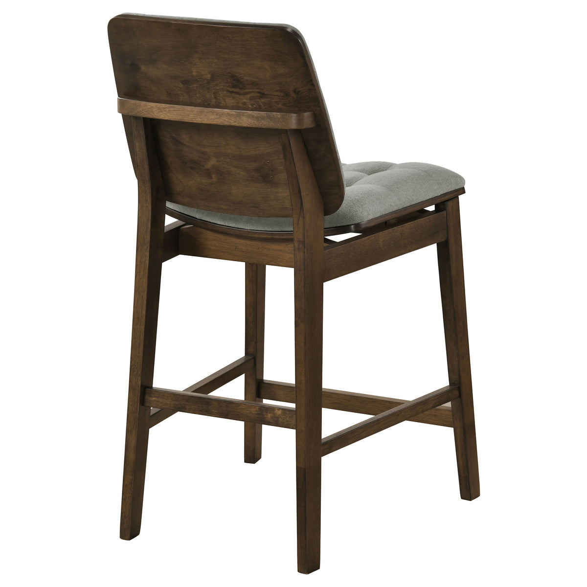 Redbridge Biscuit Tufted Counter Height Chairs (Set of 2) Grey and Walnut