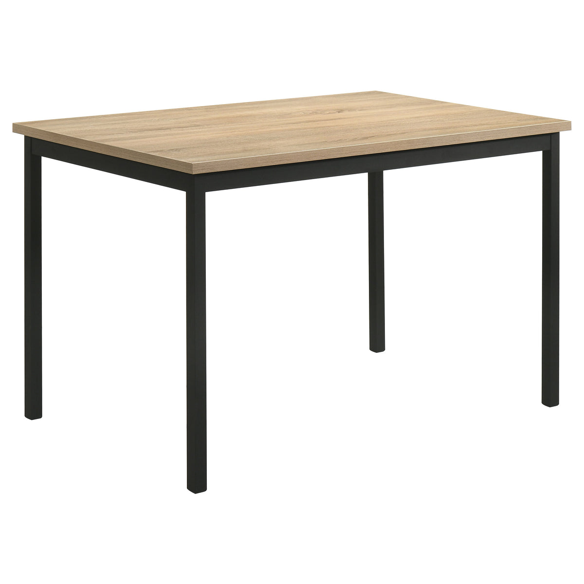 Garza 5-piece 47-inch Rectangular Dining Set Greige Oak and Black