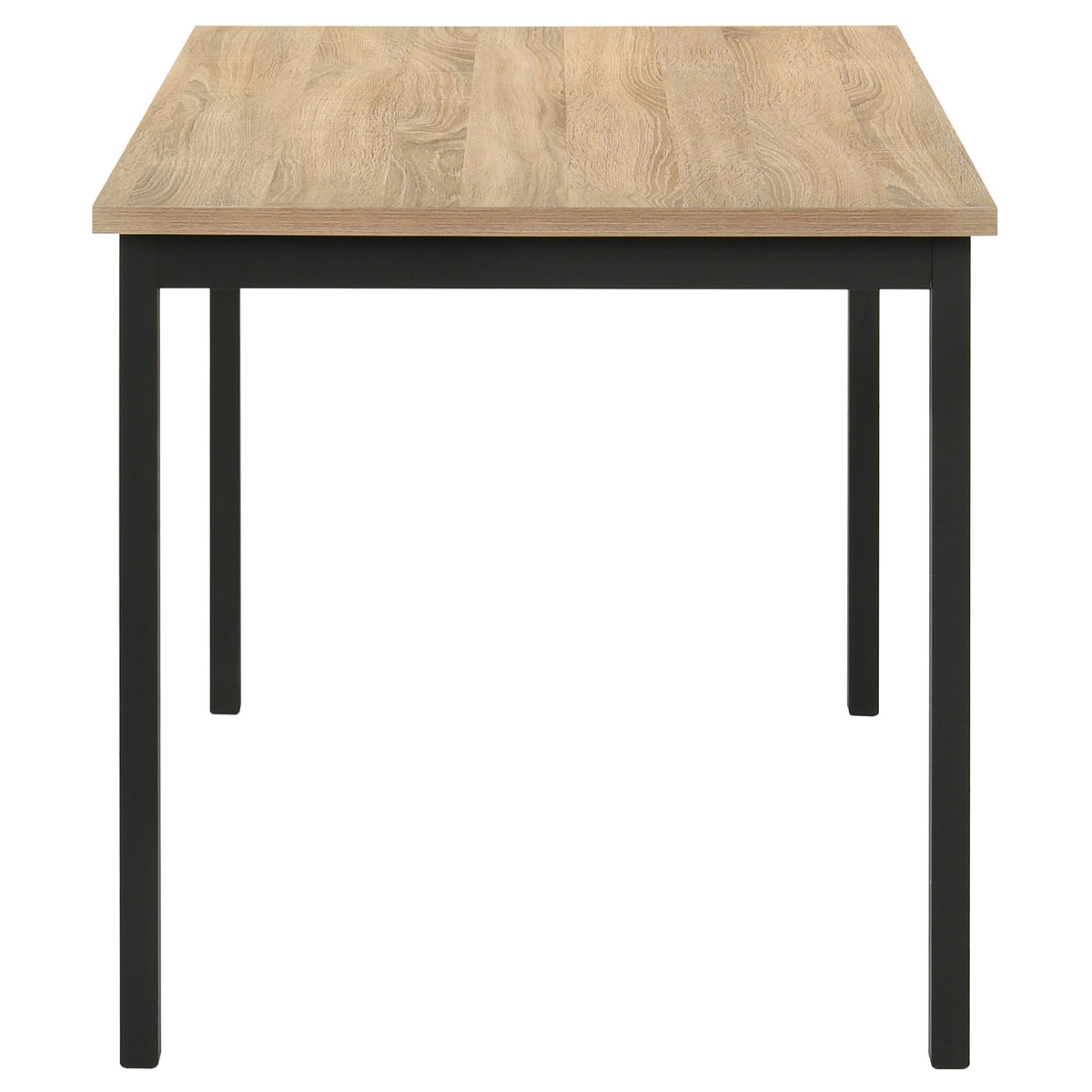 Garza 5-piece 47-inch Rectangular Dining Set Greige Oak and Black