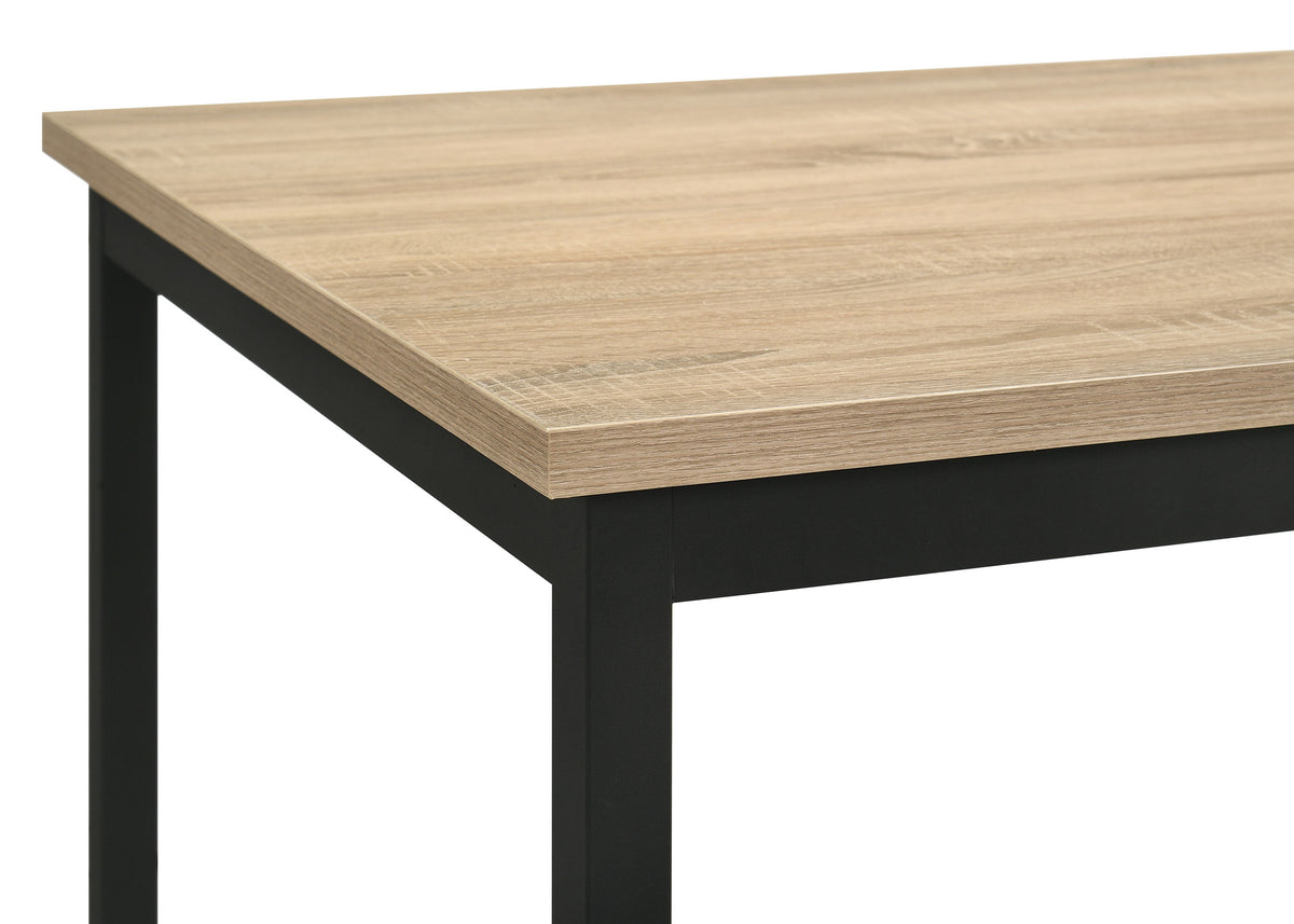 Garza 5-piece 47-inch Rectangular Dining Set Greige Oak and Black