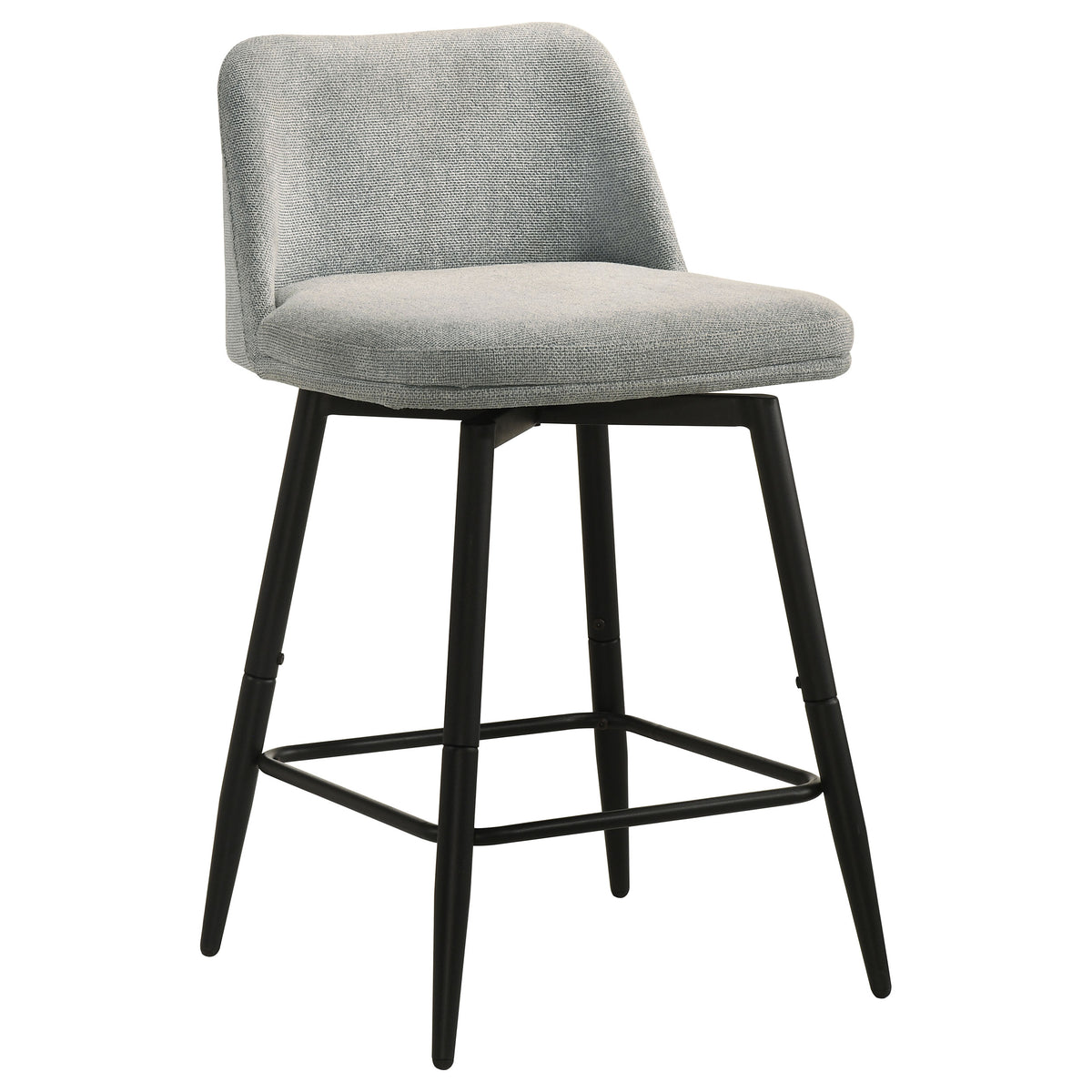 Mellor Fabric Upholstered Swivel Counter Chairs (Set of 2) Grey