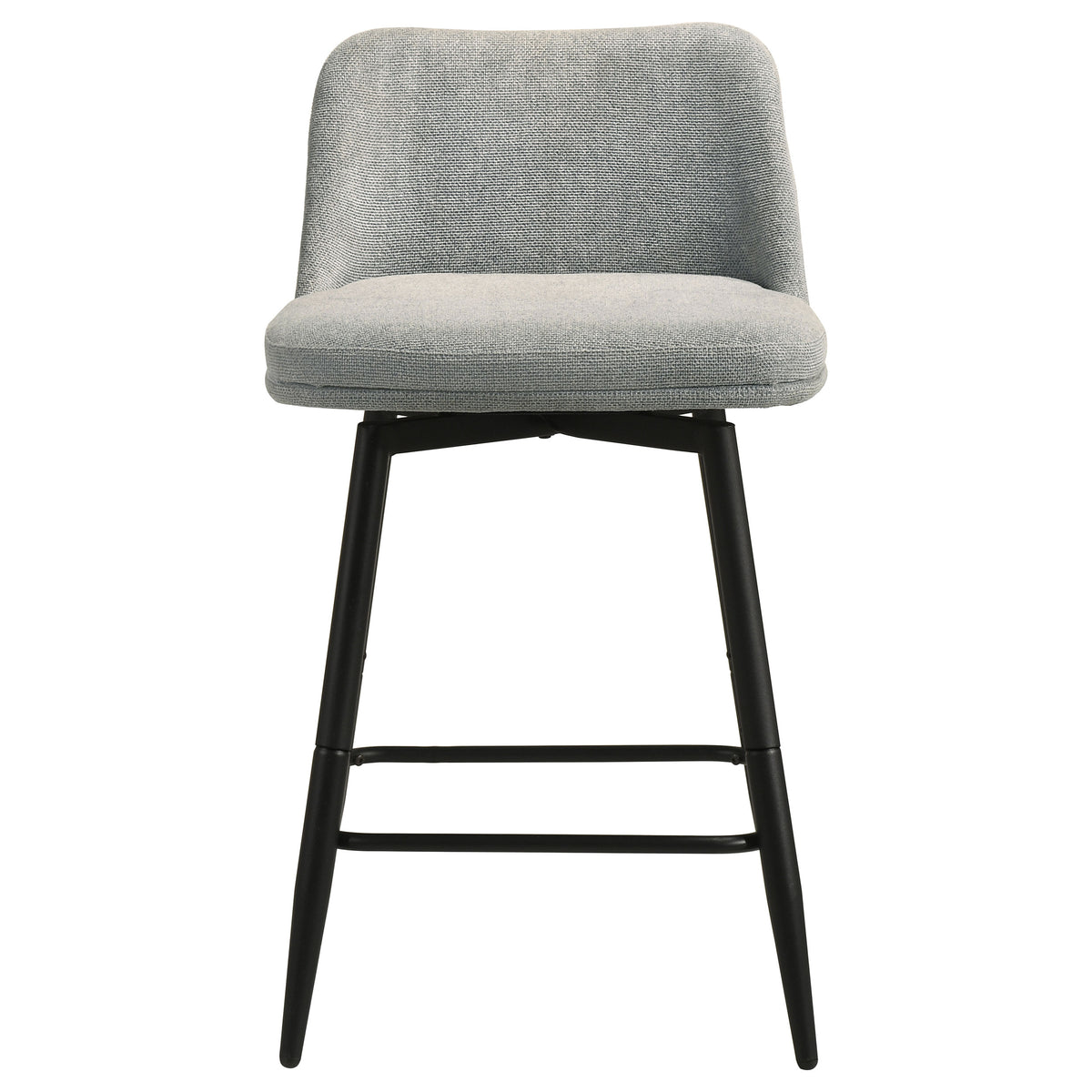 Mellor Fabric Upholstered Swivel Counter Chairs (Set of 2) Grey