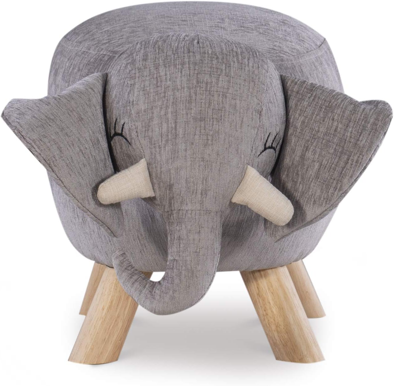 Powell Wallace Kids Baby Elephant Stool in Grey