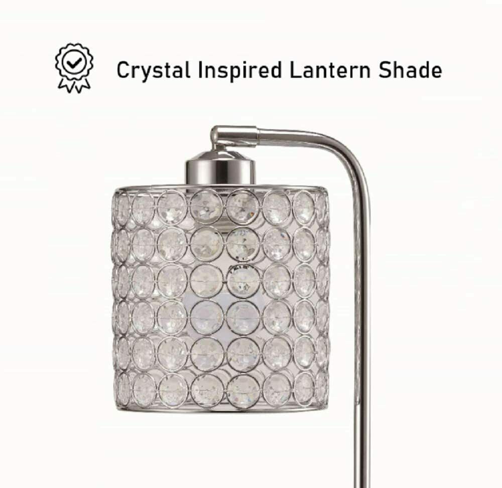 Crystal Inspired Lantern Design Table Desk Lamp with Outlet Plug