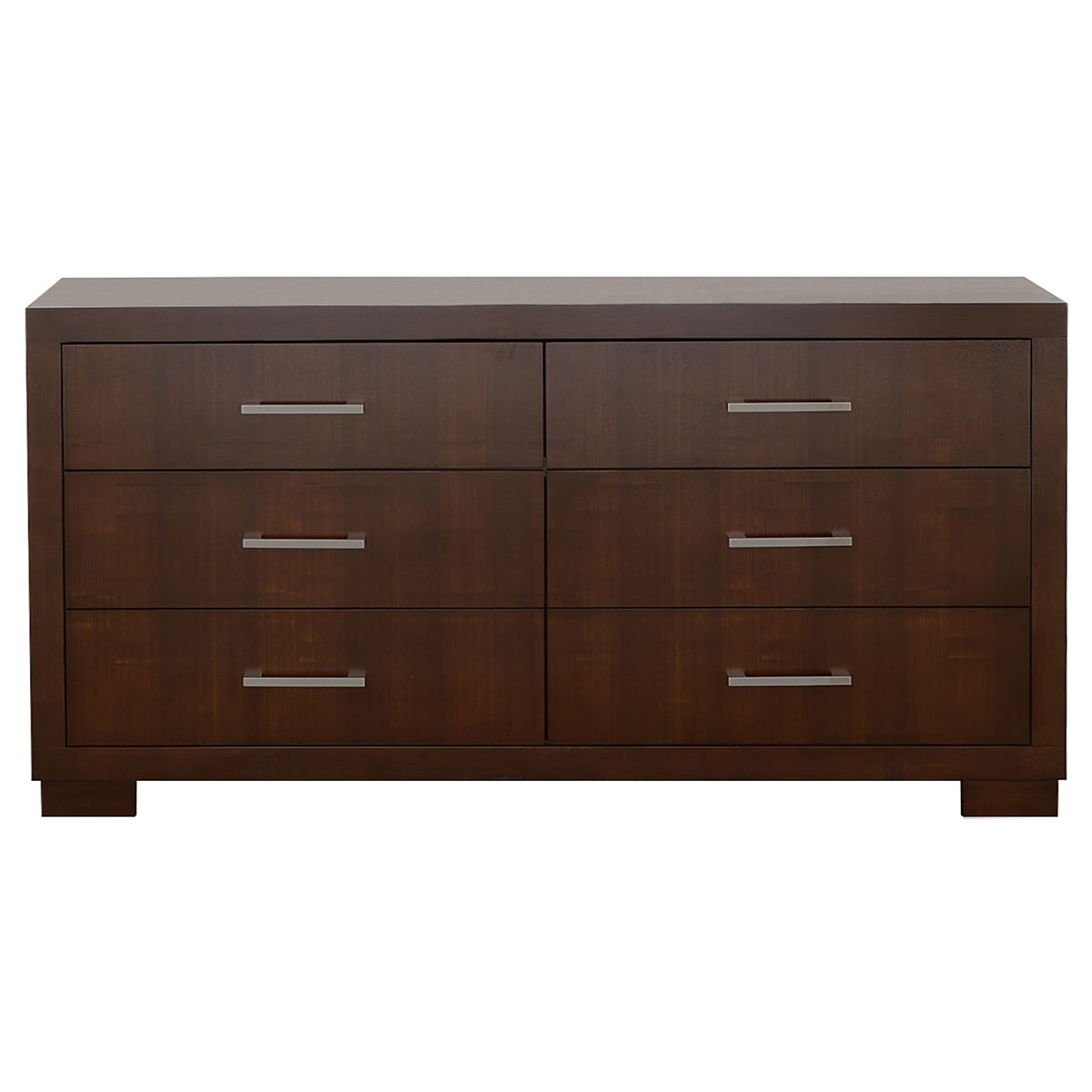 Jessica 4-piece Eastern King LED Platform Bedroom Set Cappuccino