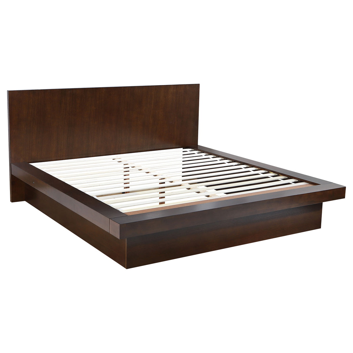 Jessica LED Platform Bed Eastern King Cappuccino