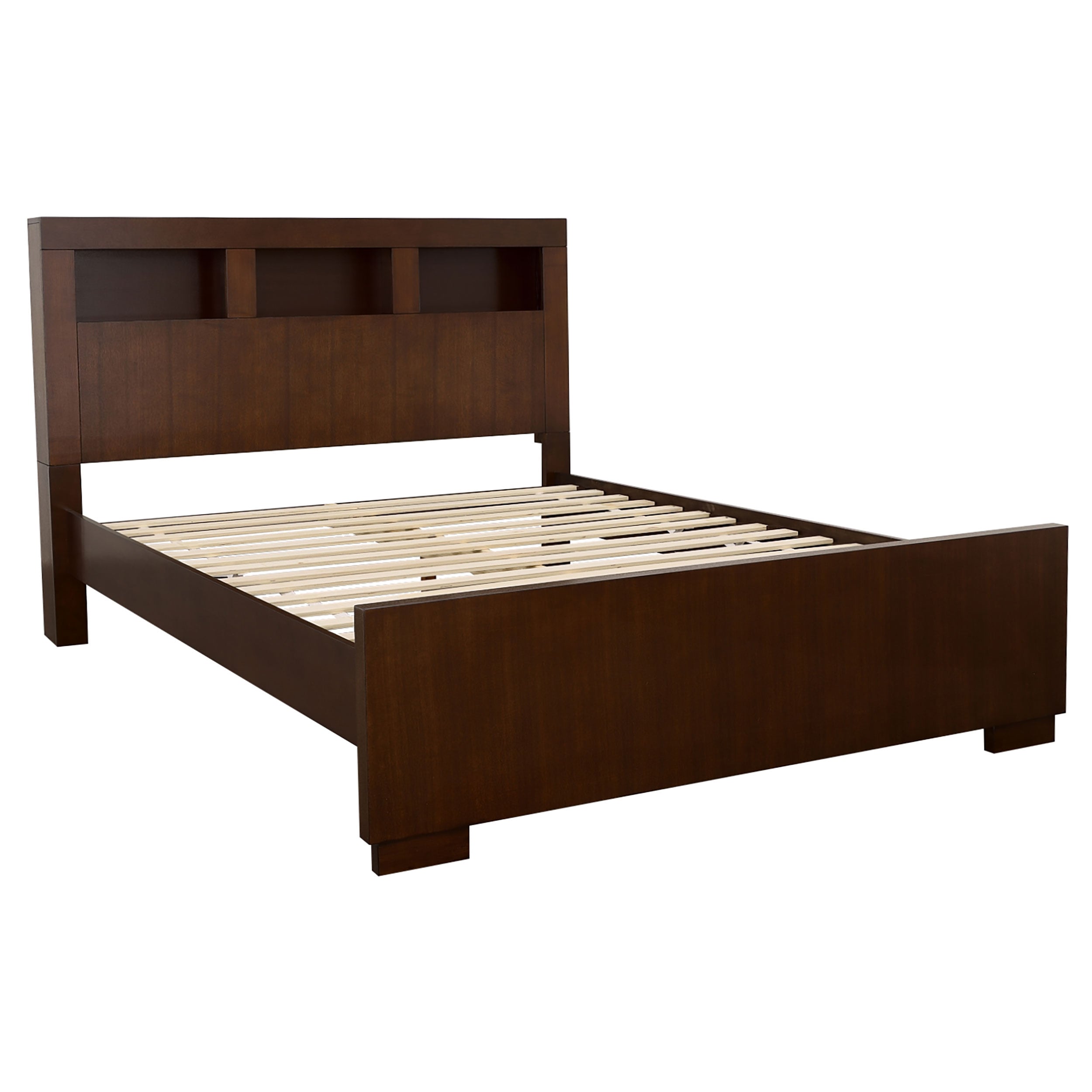 Jessica Wood LED Bookcase Bed