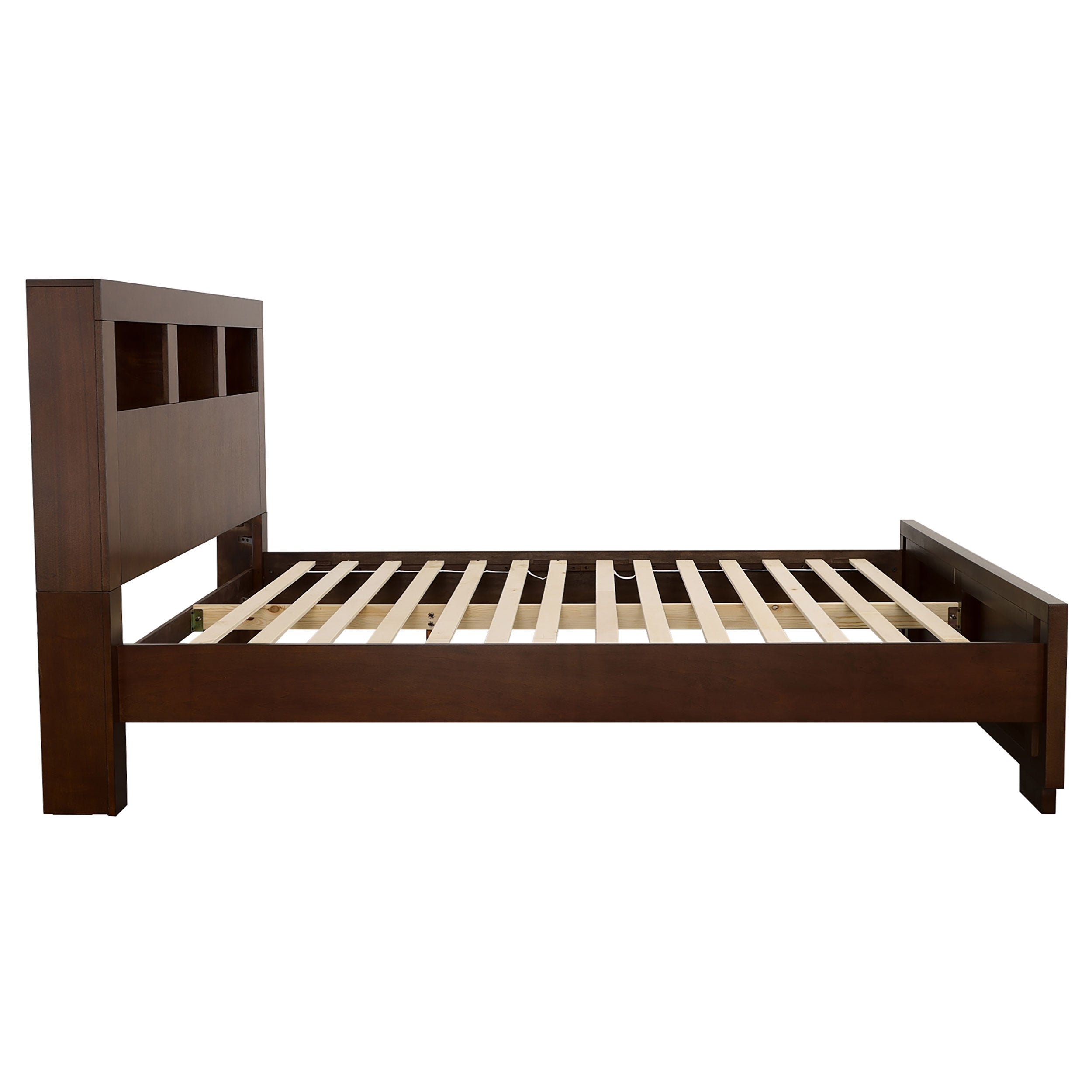 Jessica Wood LED Bookcase Bed