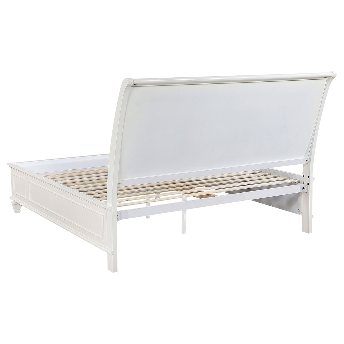 Sandy Beach 4-piece Eastern King Bedroom Set with Storage Bed Cream White