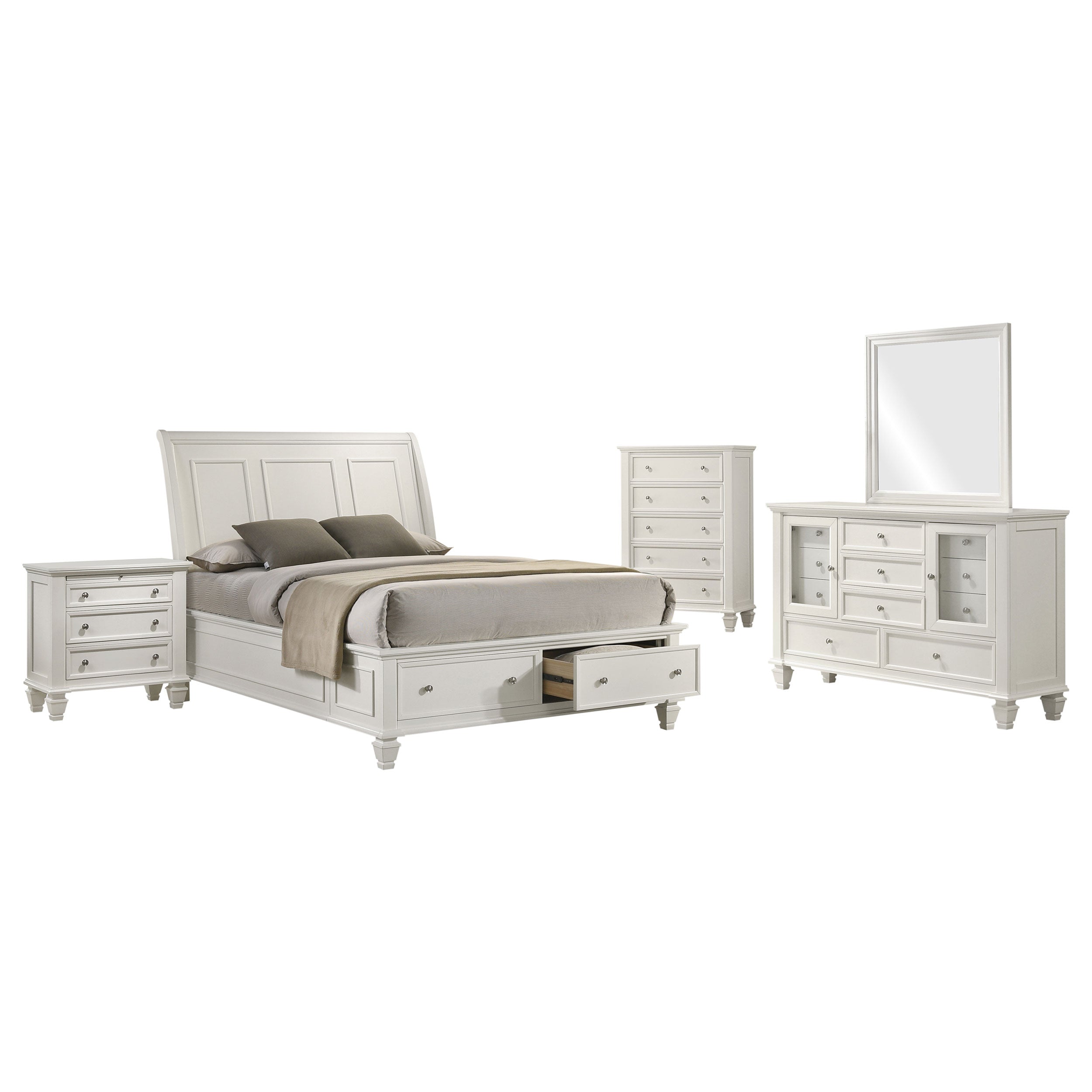Sandy Beach Bedroom Set (Storage Bed)