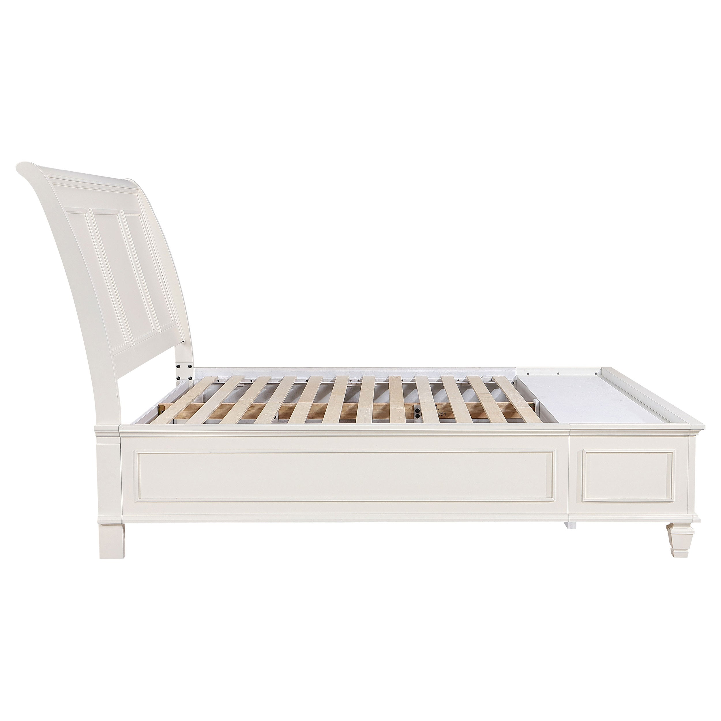Sandy Beach Wood Panel Storage Bed