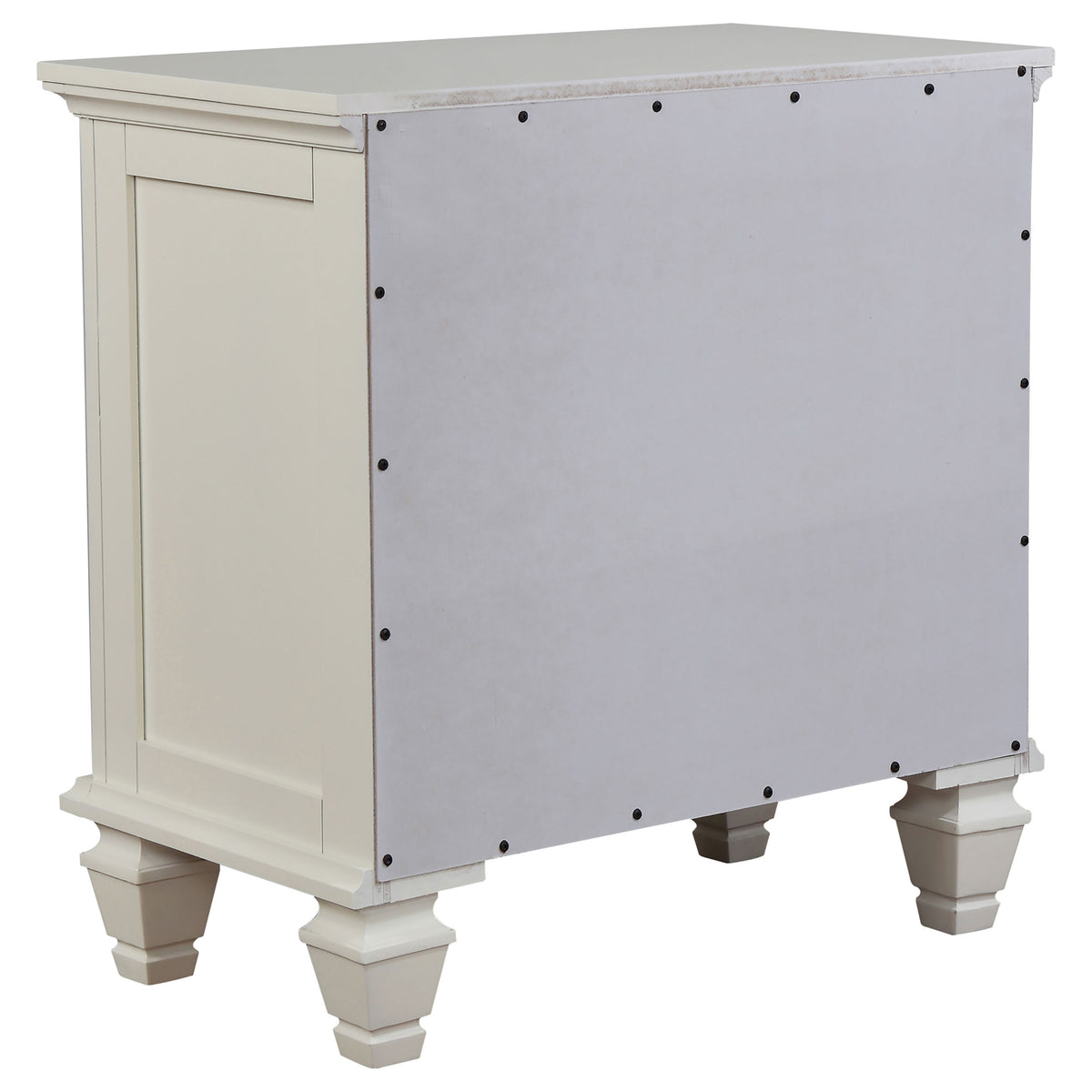 Sandy Beach 4-piece Queen Bedroom Set with Storage Bed Cream White