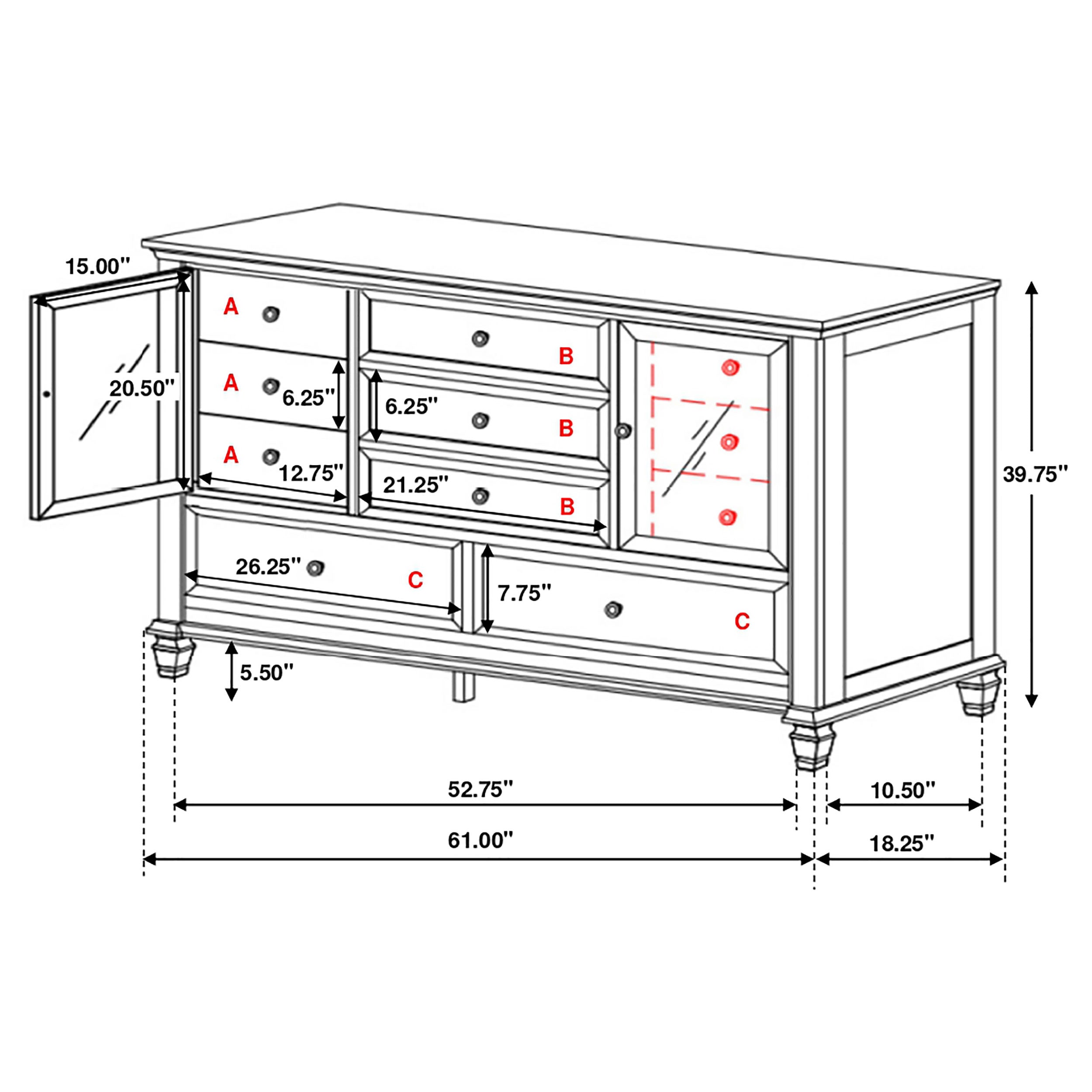 Sandy Beach Bedroom Set (Storage Bed)