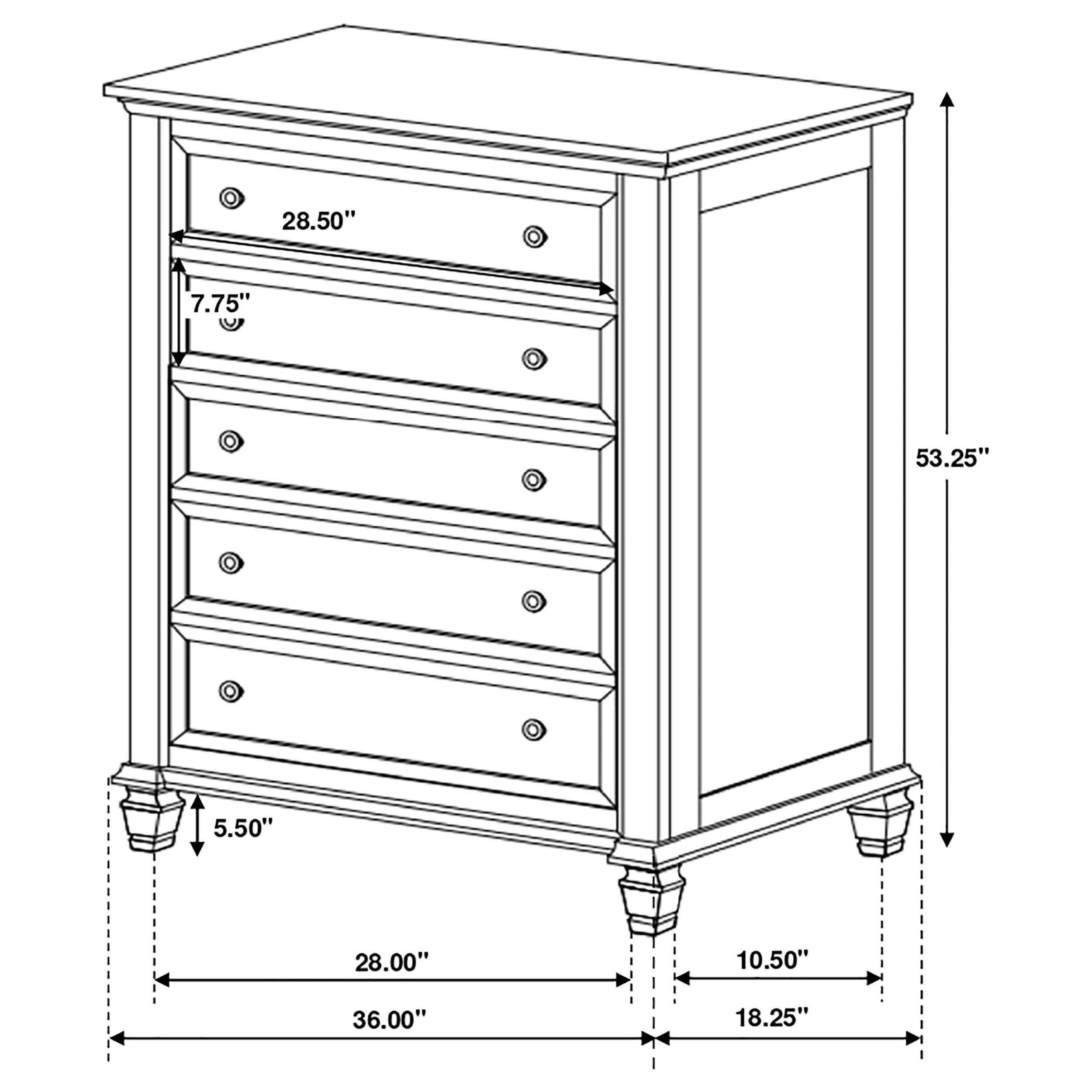 Sandy Beach Bedroom Set (Storage Bed)