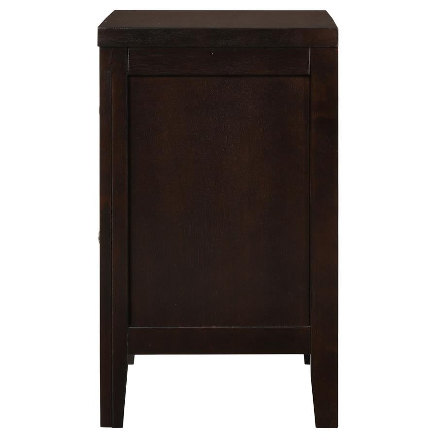 Carlton 2-Drawer Rectangular Nightstand Cappuccino