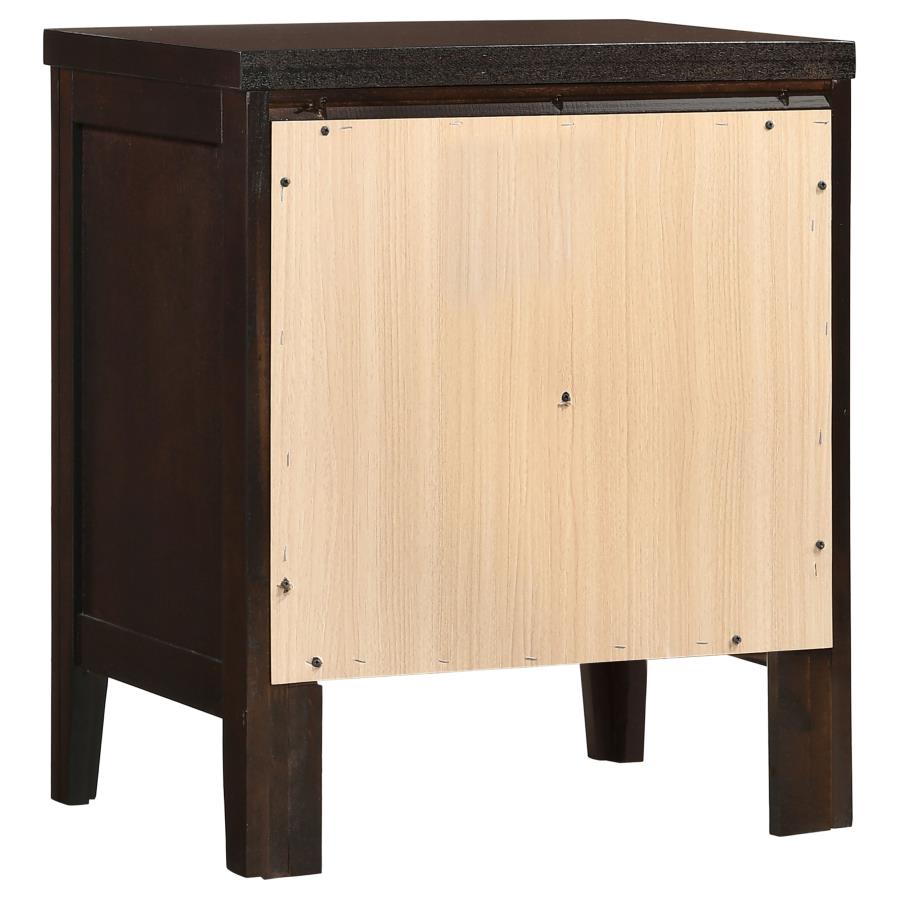 Carlton 2-Drawer Rectangular Nightstand Cappuccino