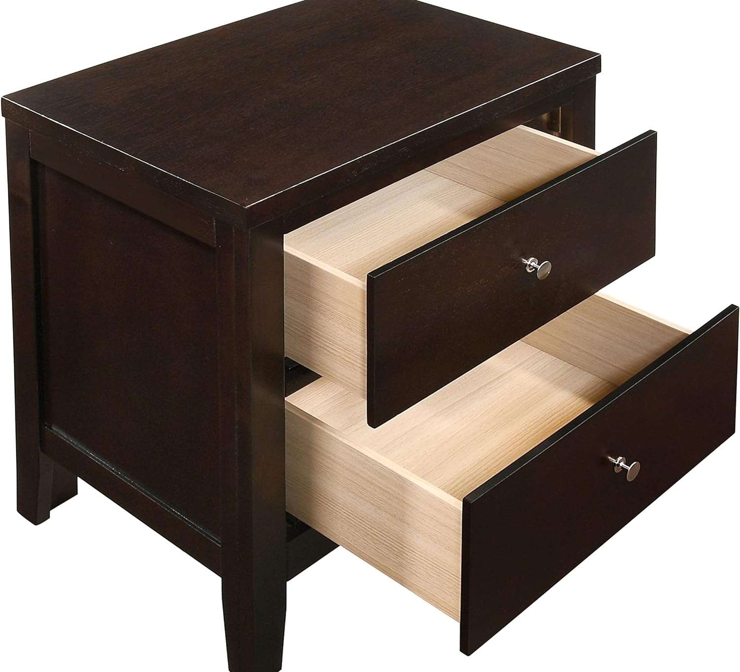 Carlton 2-Drawer Rectangular Nightstand Cappuccino