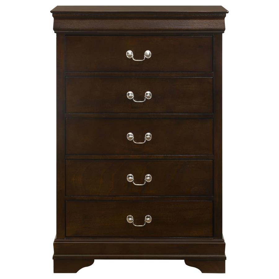 Louis Philippe 5-piece Eastern King Bedroom Set In Cappuccino