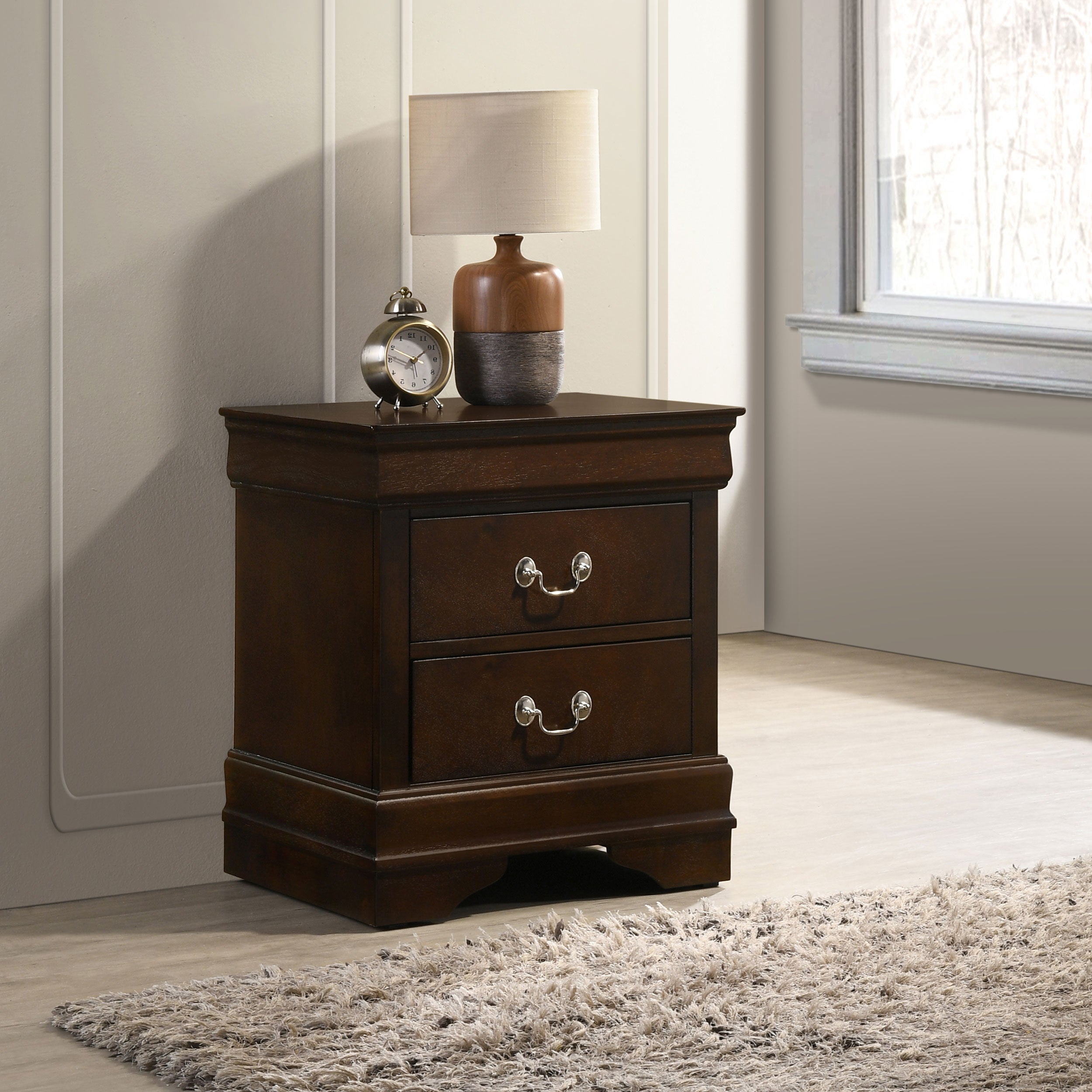 Louis Philippe 2-drawer Nightstand In Cappuccino