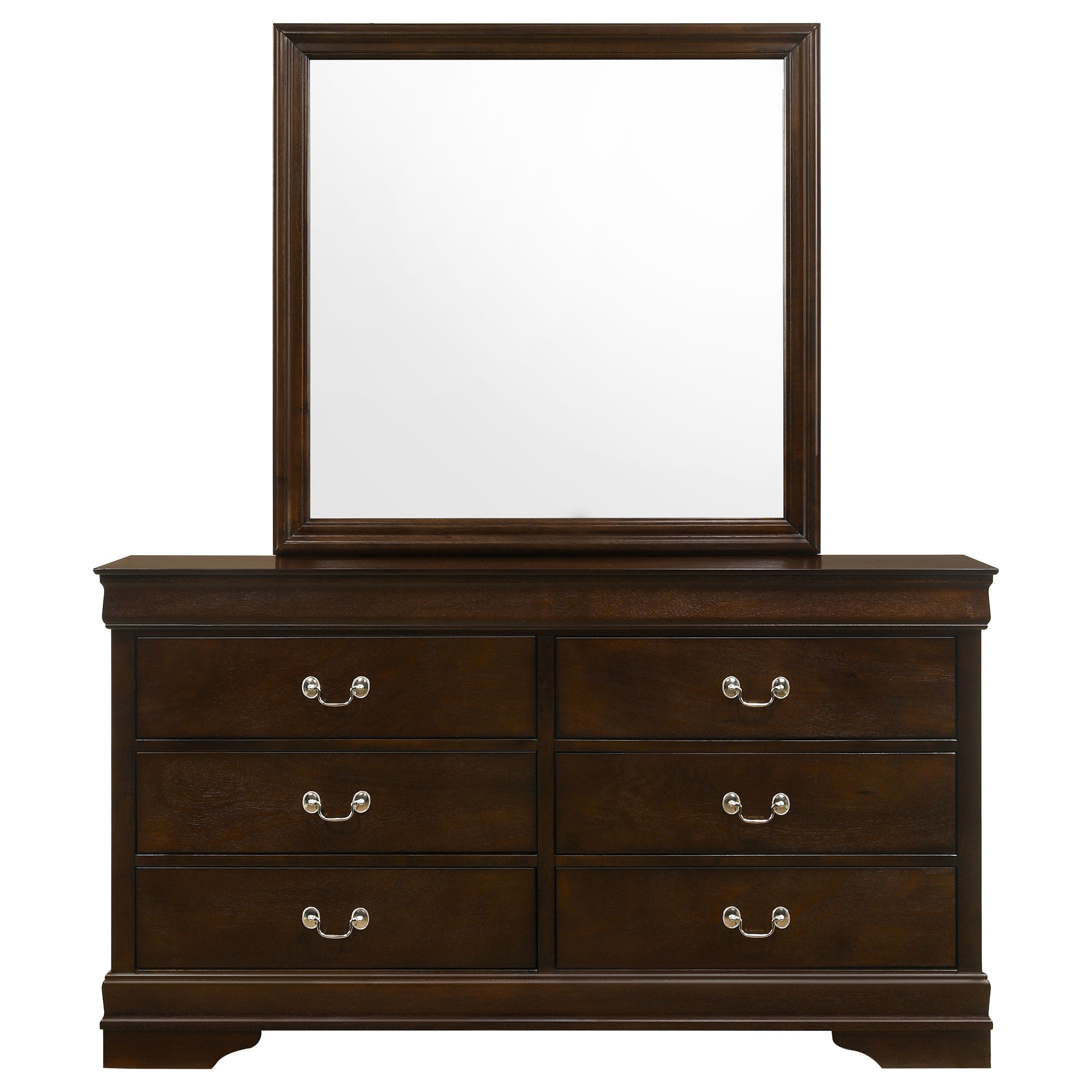 Louis Philippe Dresser with Mirror (Cappuccino)