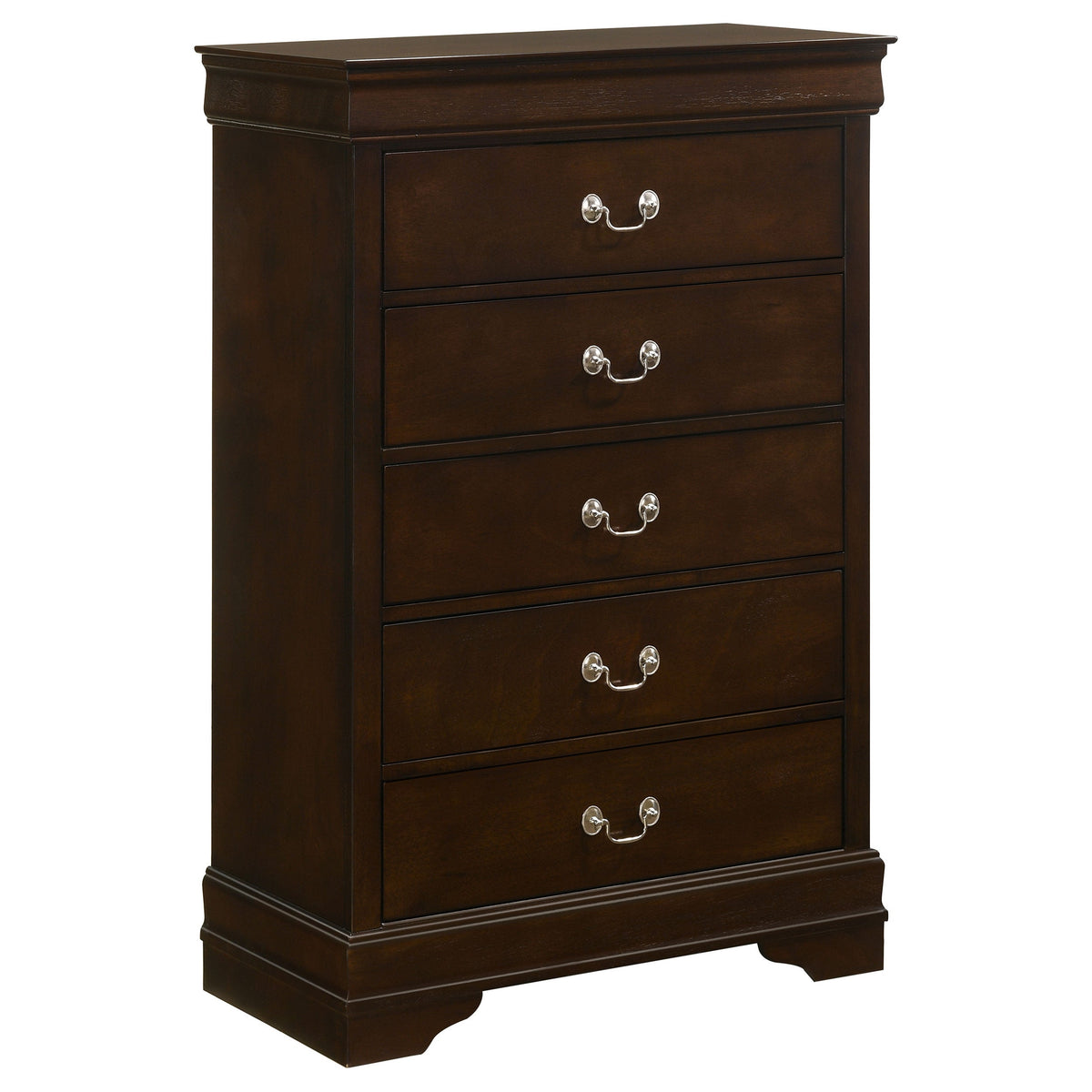 Louis Philippe 5-drawer Chest of Drawers Cappuccino