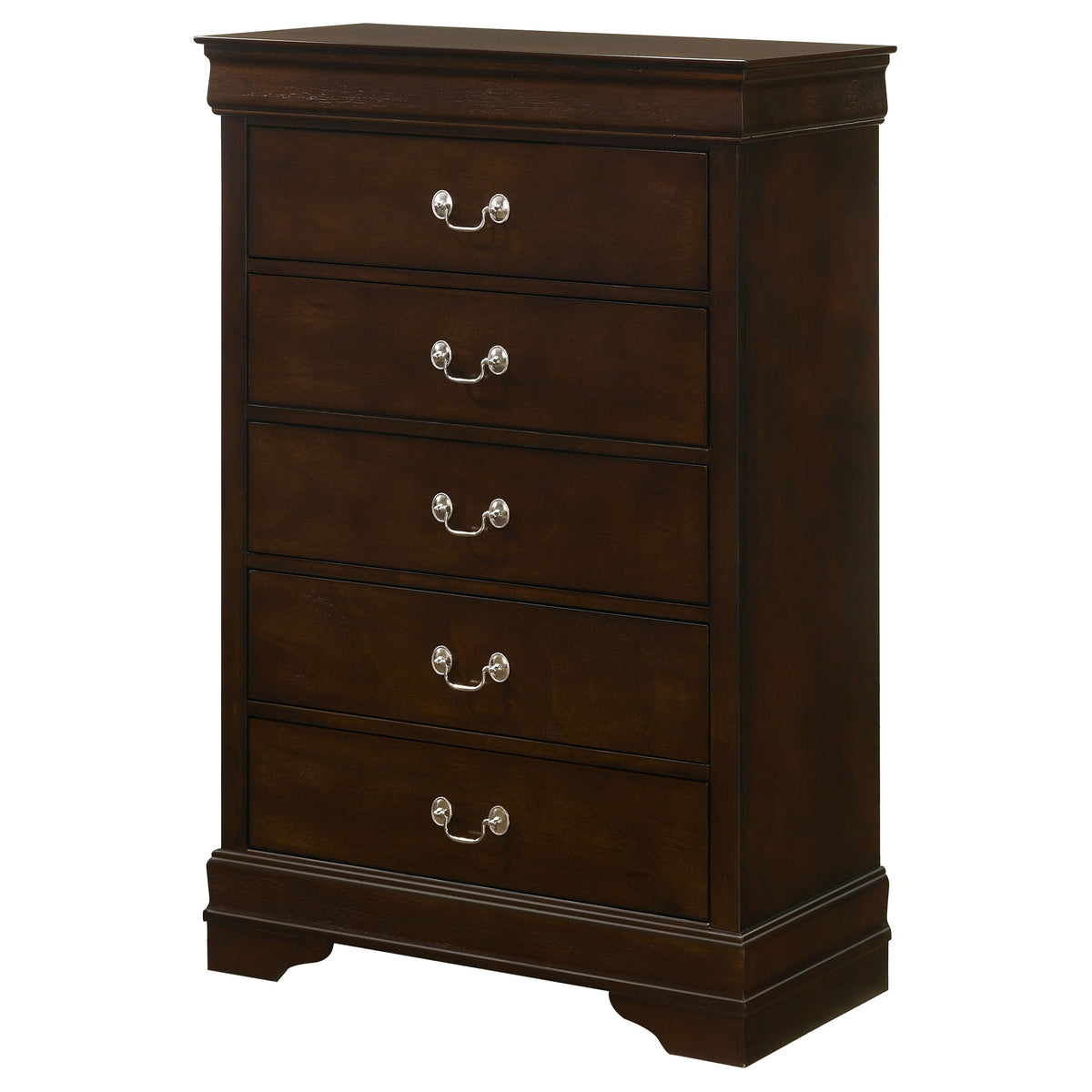 Louis Philippe 5-drawer Bedroom Chest In Cappuccino