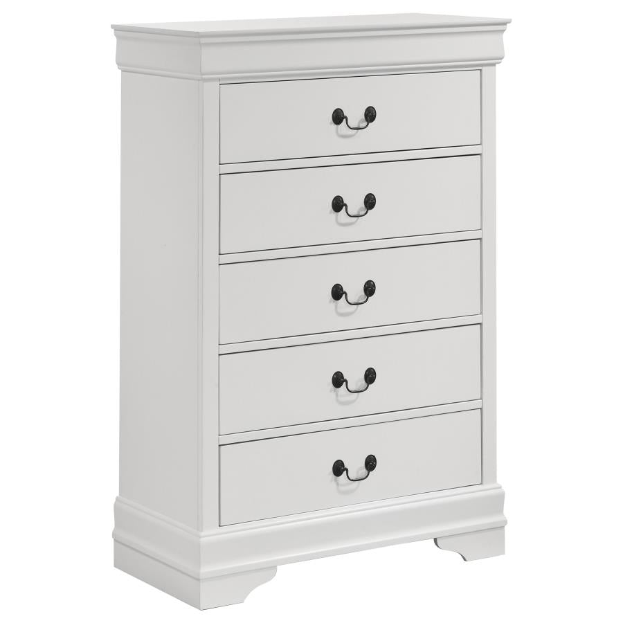 Louis Philippe 5-piece Queen Bedroom Set In White