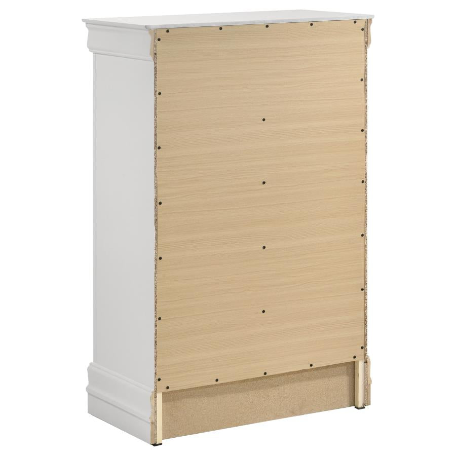 Louis Philippe 5-piece Queen Bedroom Set In White