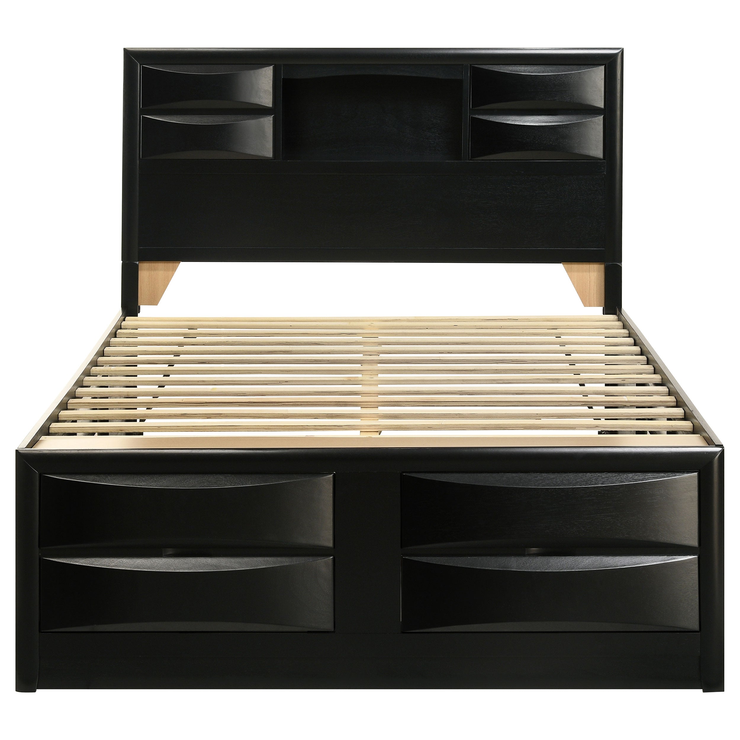 Briana Wood Bookcase Storage Bed