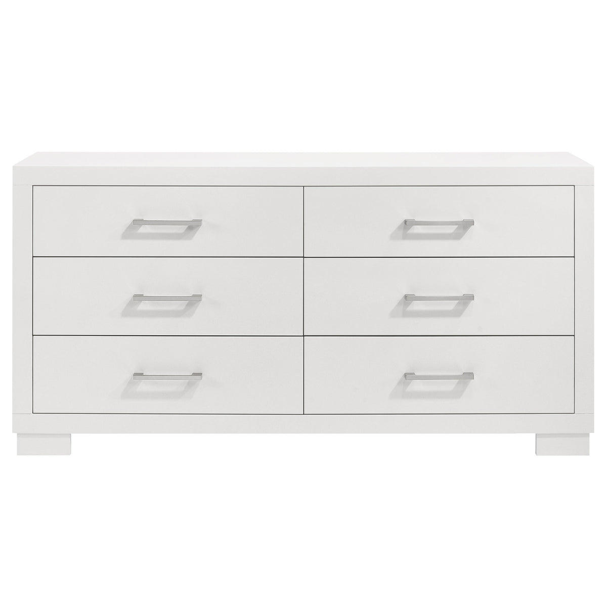 Jessica 5-piece Eastern King LED Bedroom Set with Nightstand Wall Panels Snow White