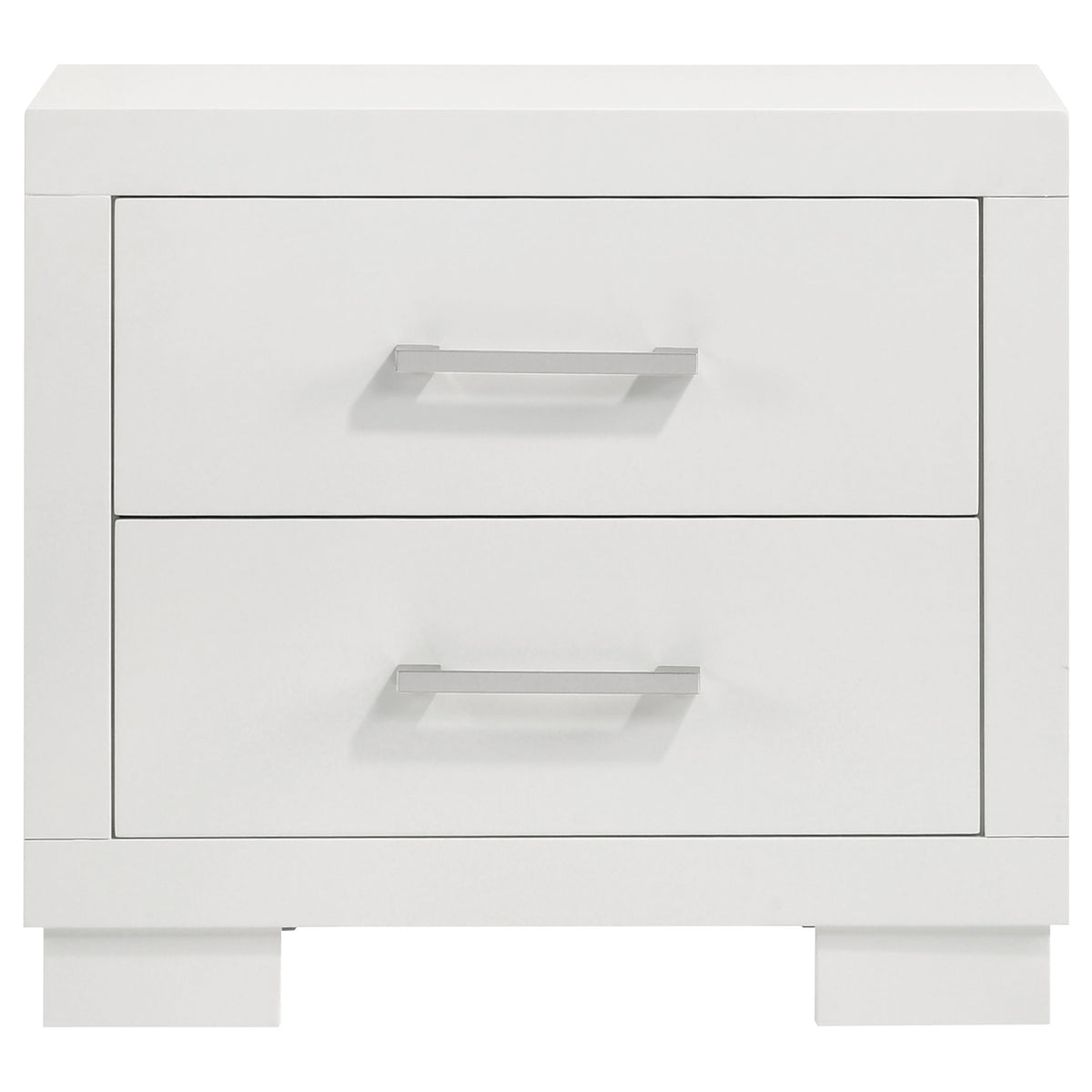 Jessica 5-piece Queen LED Bedroom Set with Nightstand Wall Panels Snow White