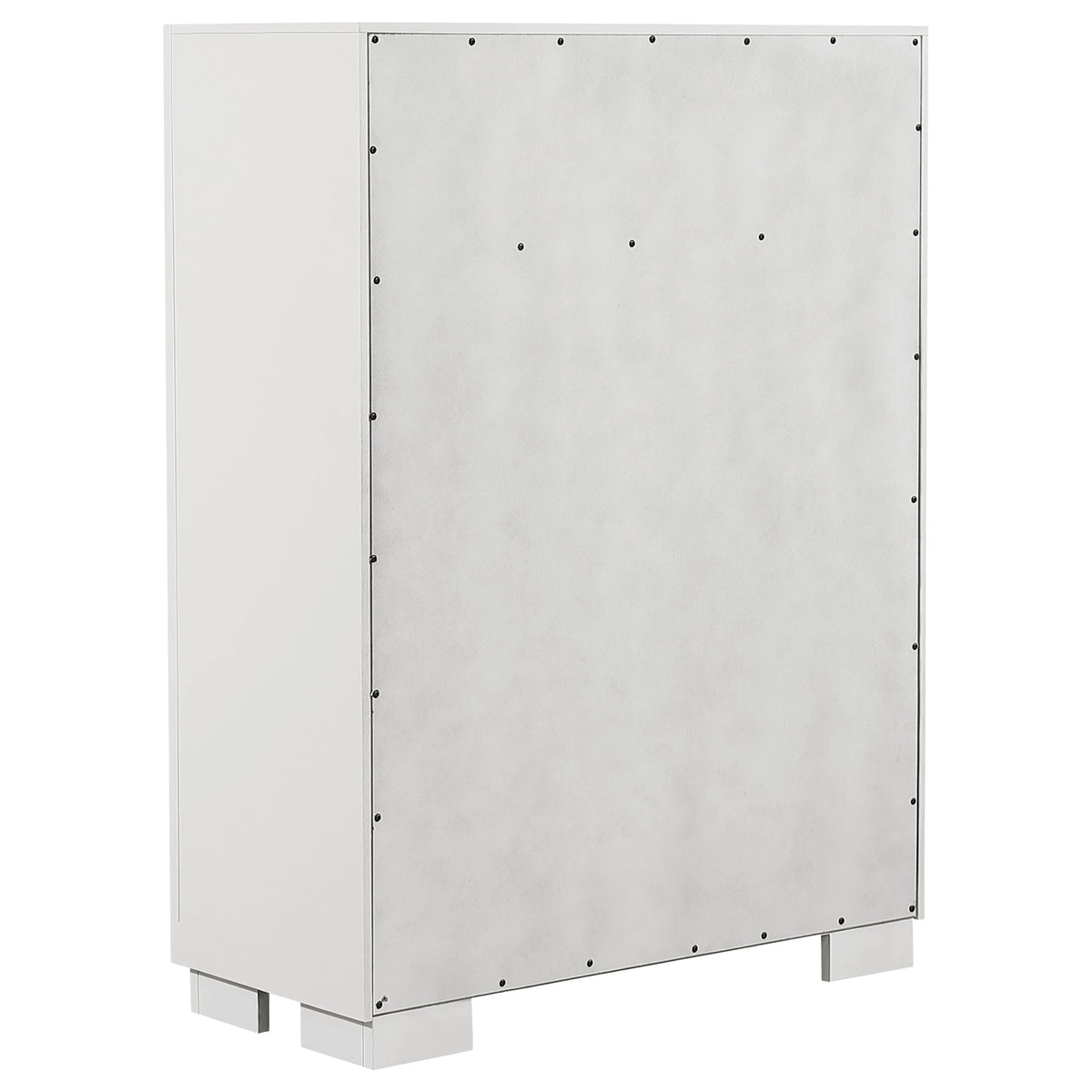 Jessica 6-piece Queen LED Bedroom Set with Nightstand Wall Panels Snow White