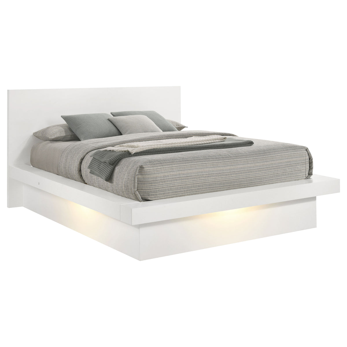 Jessica LED Platform Bed Queen Snow White