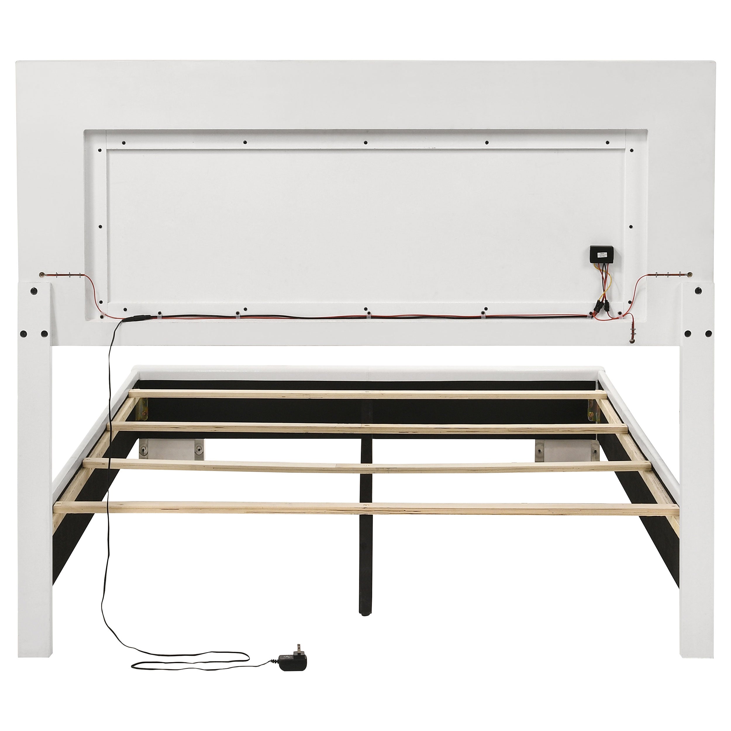 Felicity Wood LED Panel Bed