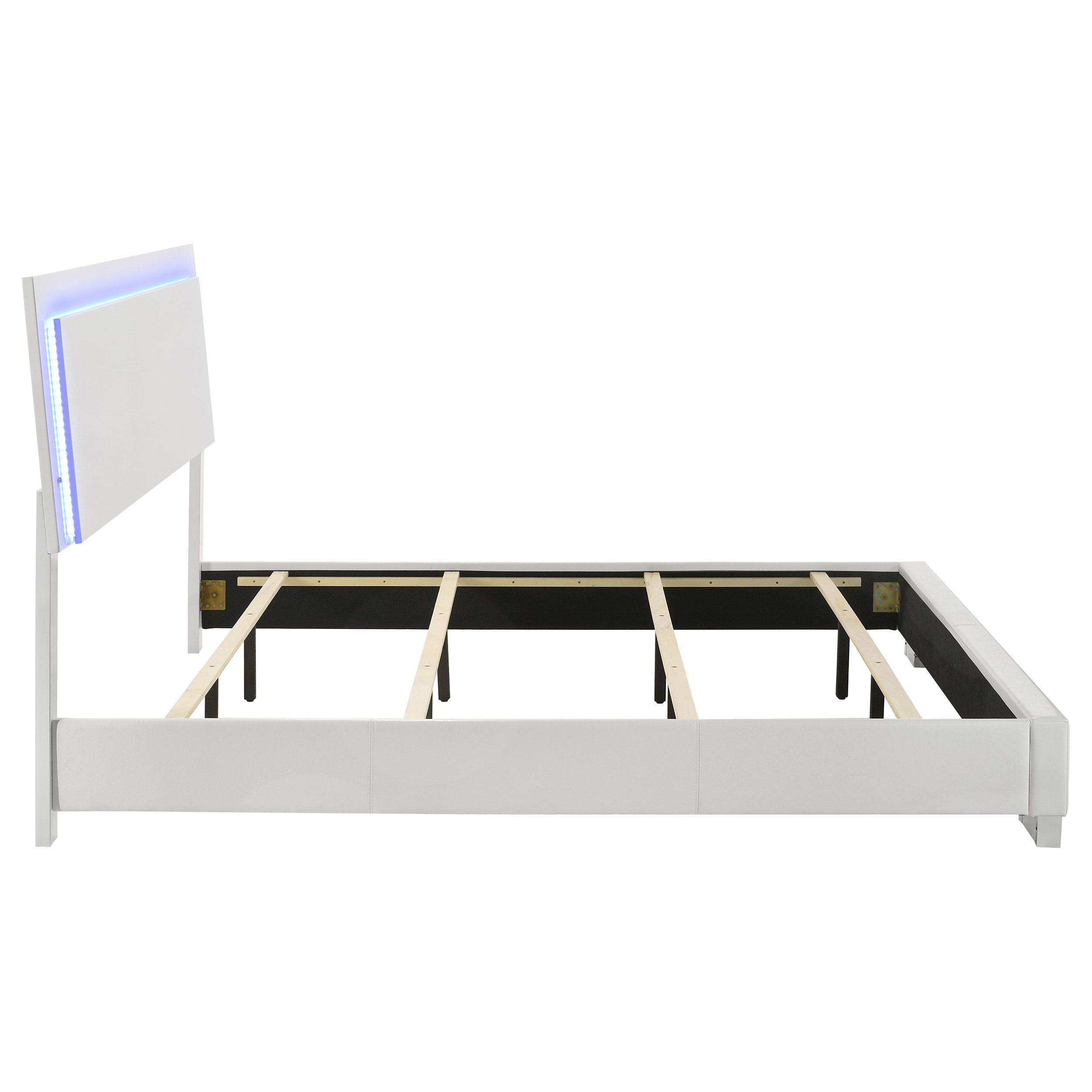 Felicity Wood LED Panel Bed