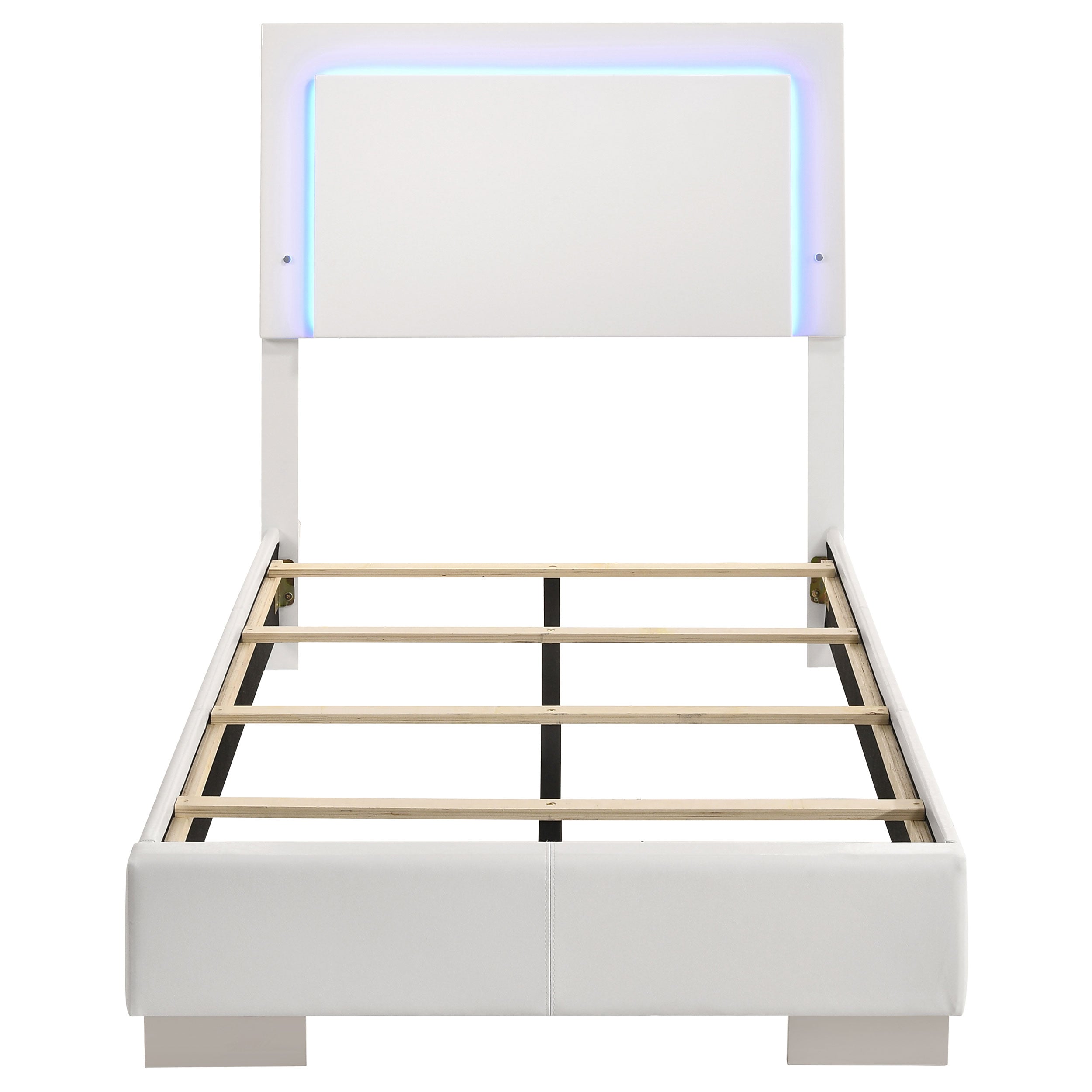 Felicity Wood LED Panel Bed