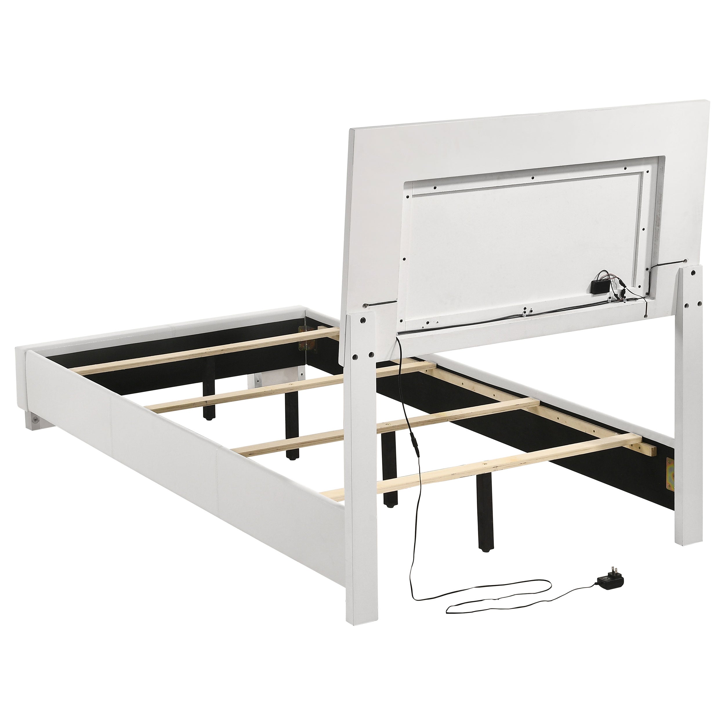 Felicity Wood LED Panel Bed