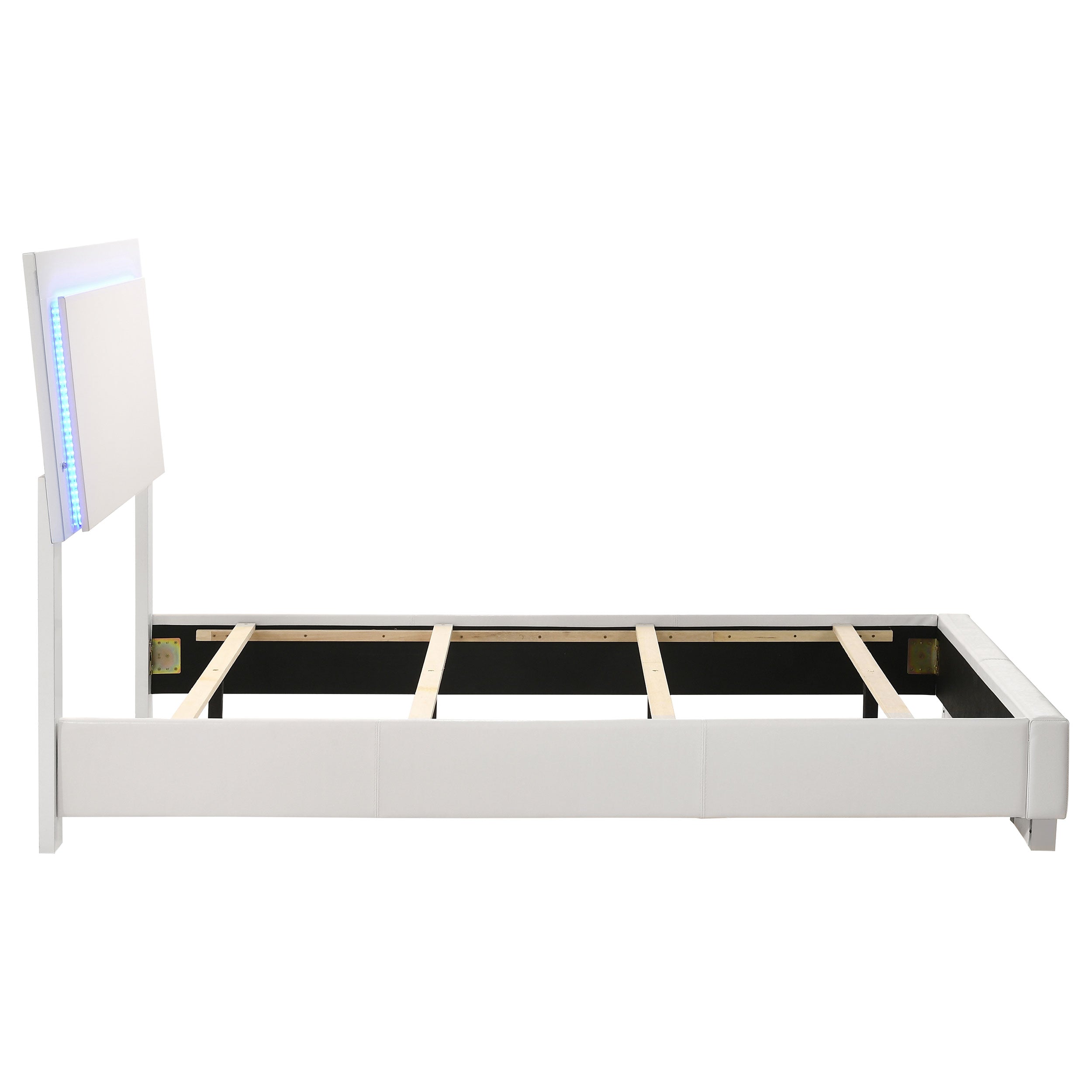 Felicity Wood LED Panel Bed