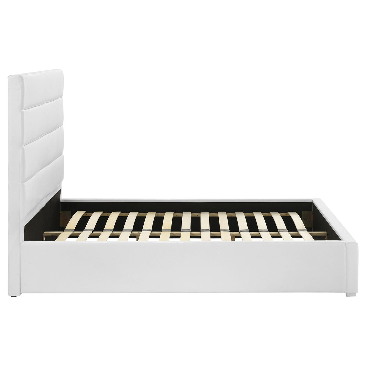 Felicity Channel-Tufted Upholstered Platform Bed Full White