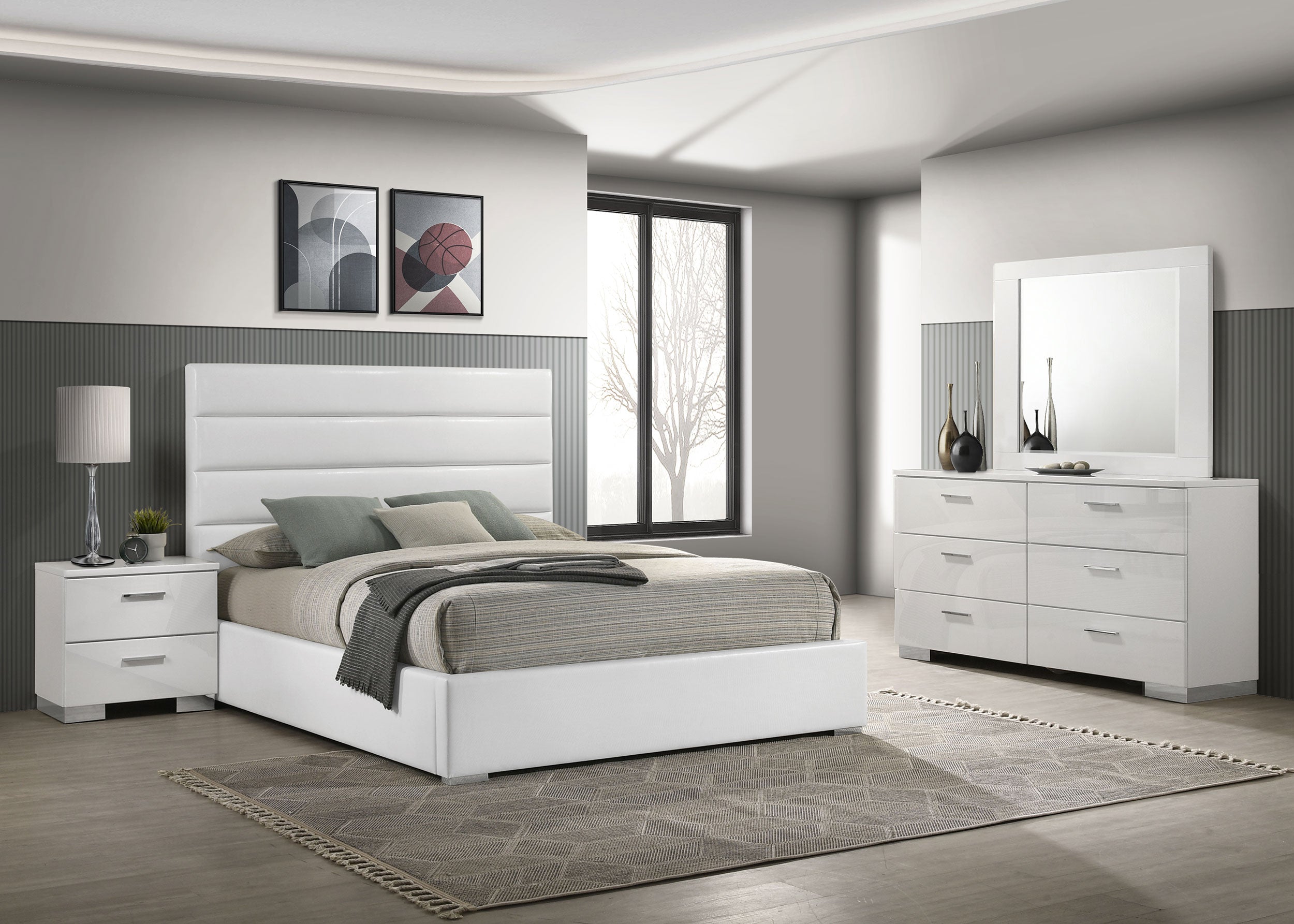 Felicity Bedroom Set (Upholstered Bed)