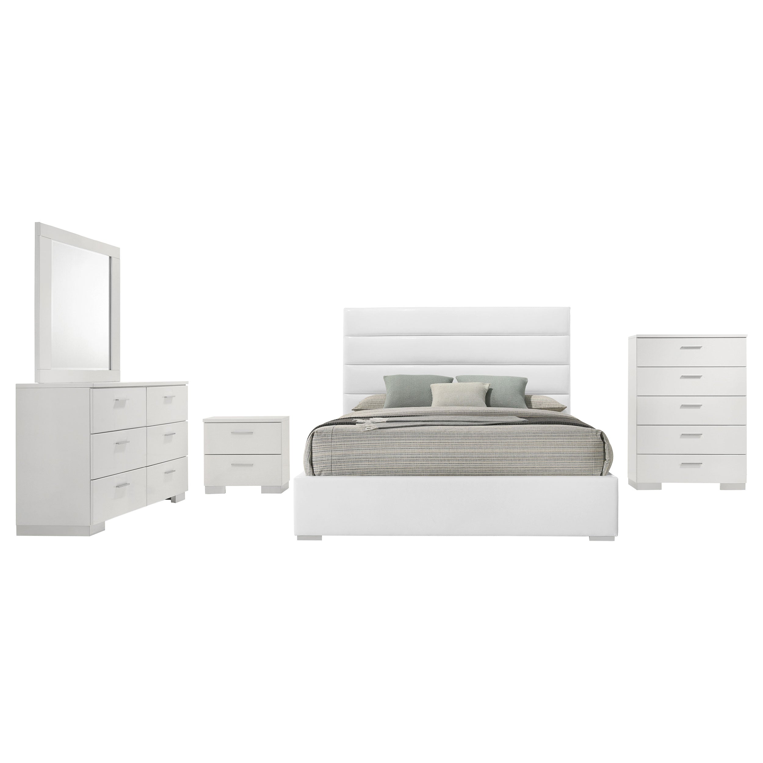 Felicity Bedroom Set (Upholstered Bed)