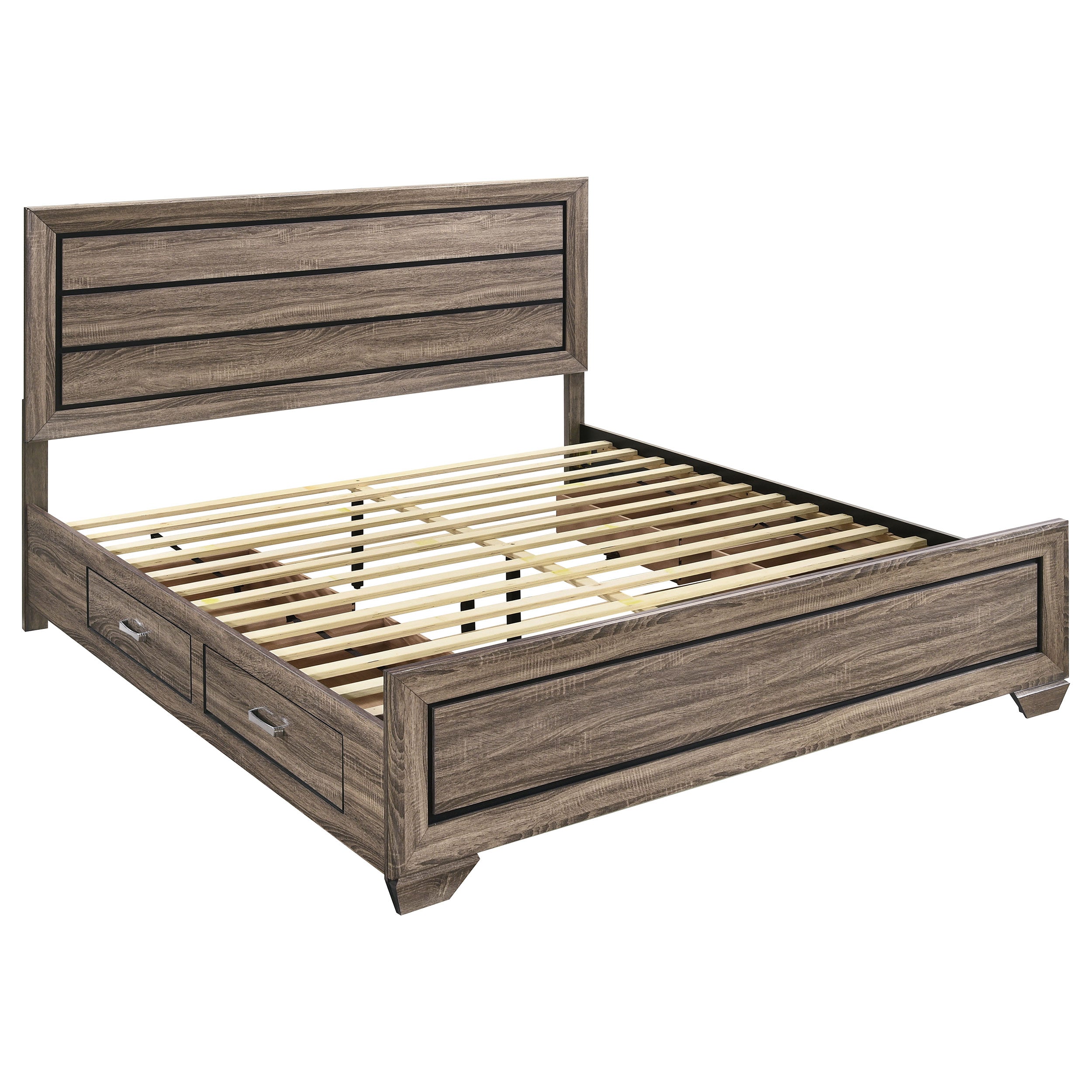 Kauffman Wood Panel Storage Bed