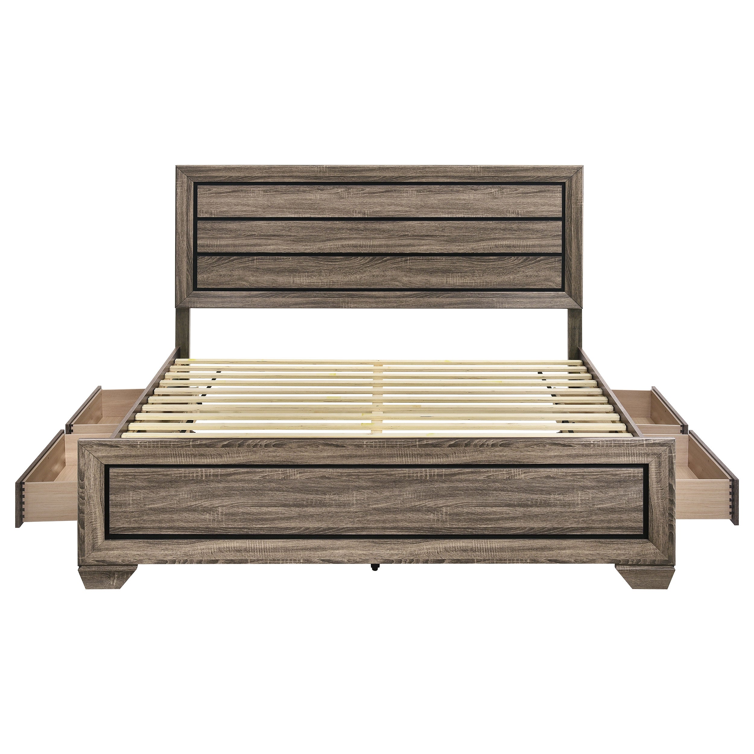 Kauffman Wood Panel Storage Bed