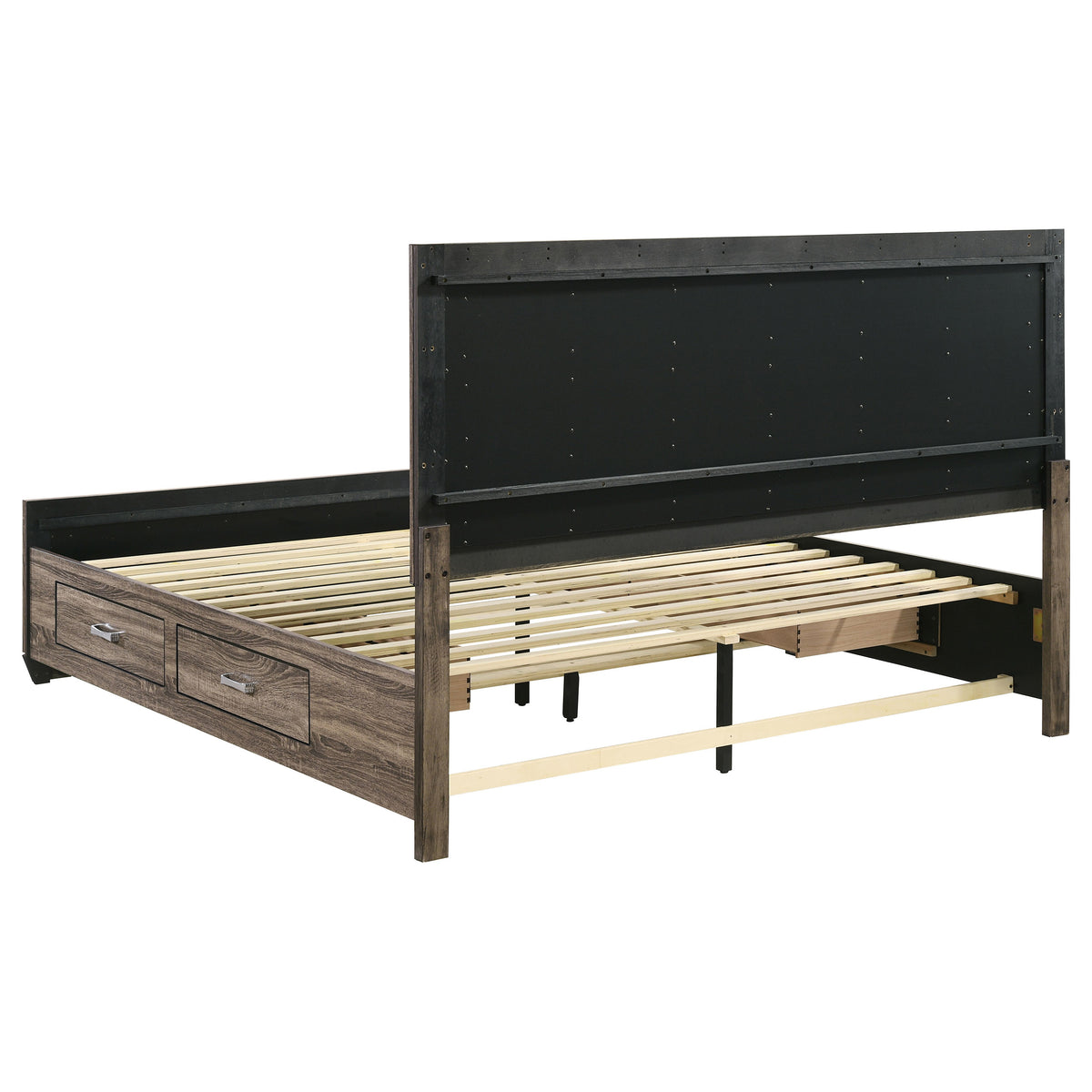 Kauffman 4-drawer Storage Panel Bed Eastern King Washed Taupe