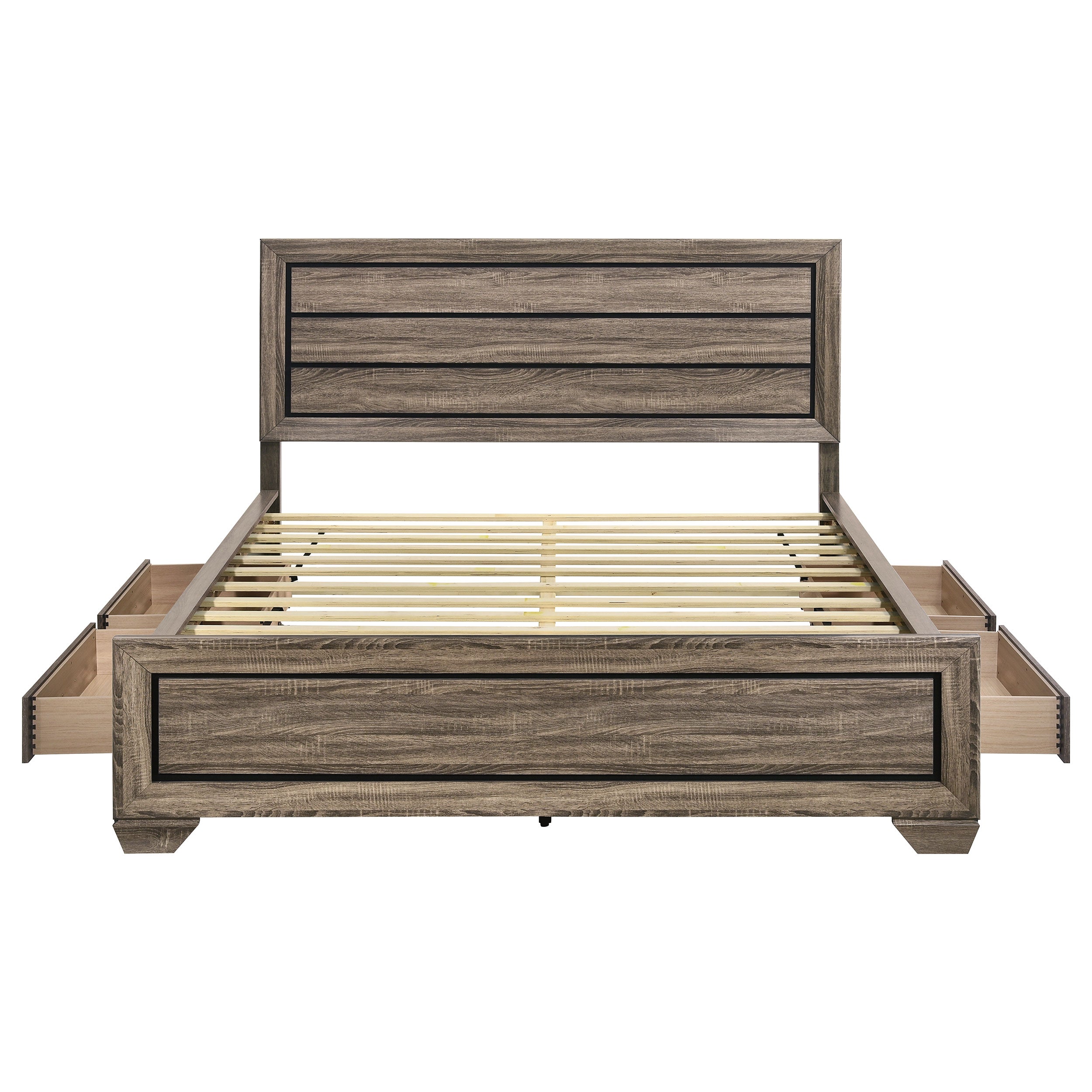 Kauffman Wood Panel Storage Bed