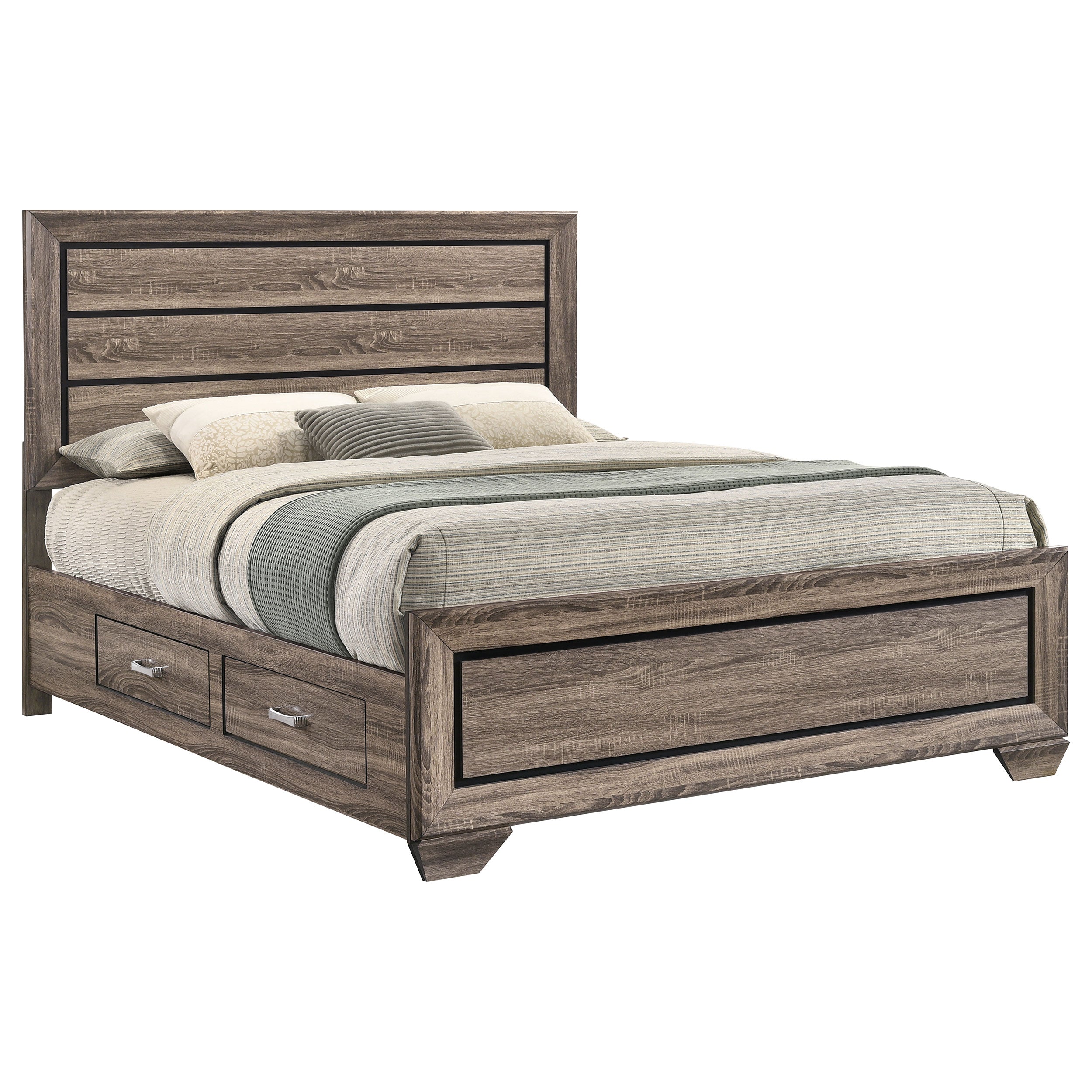 Kauffman Wood Panel Storage Bed