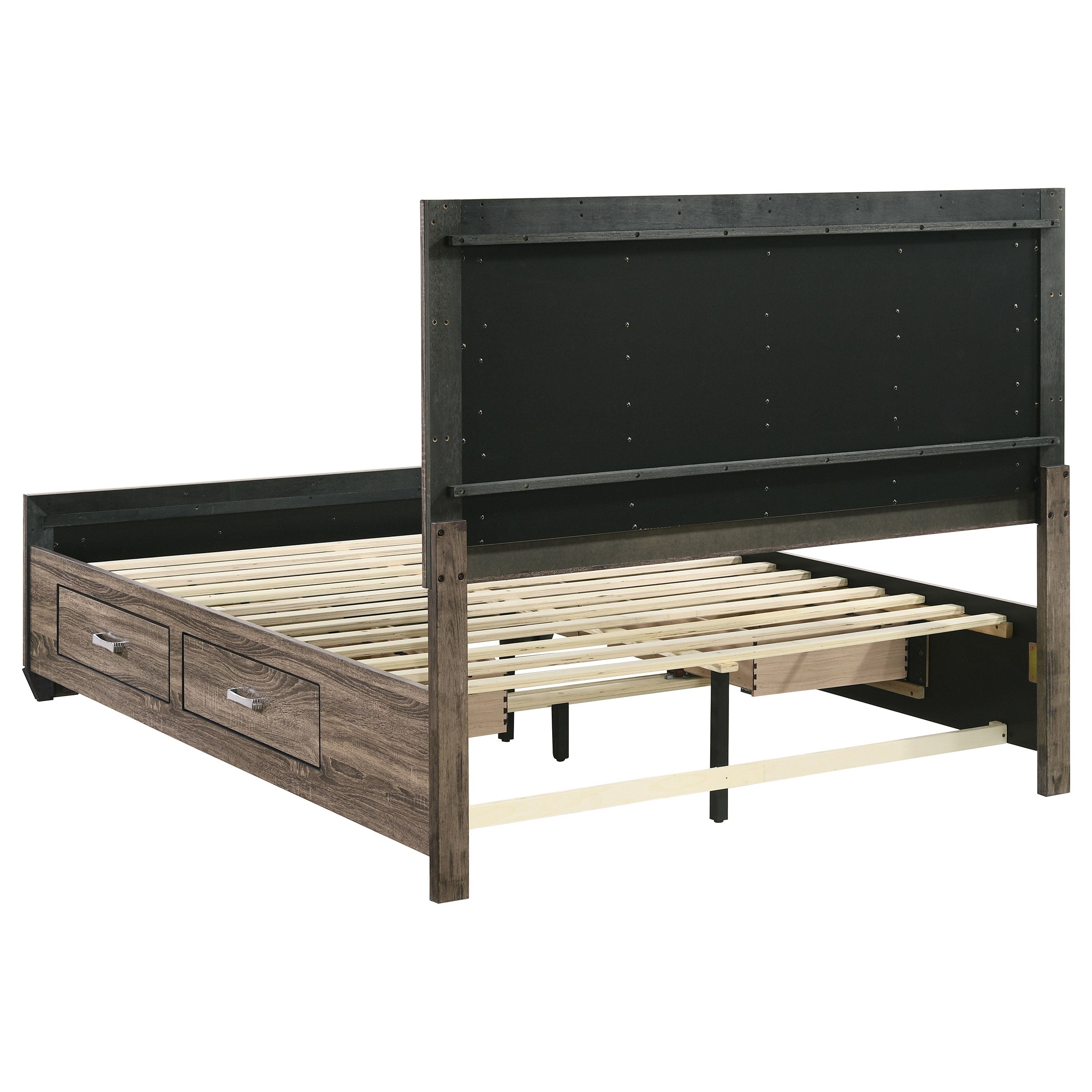 Kauffman Wood Panel Storage Bed