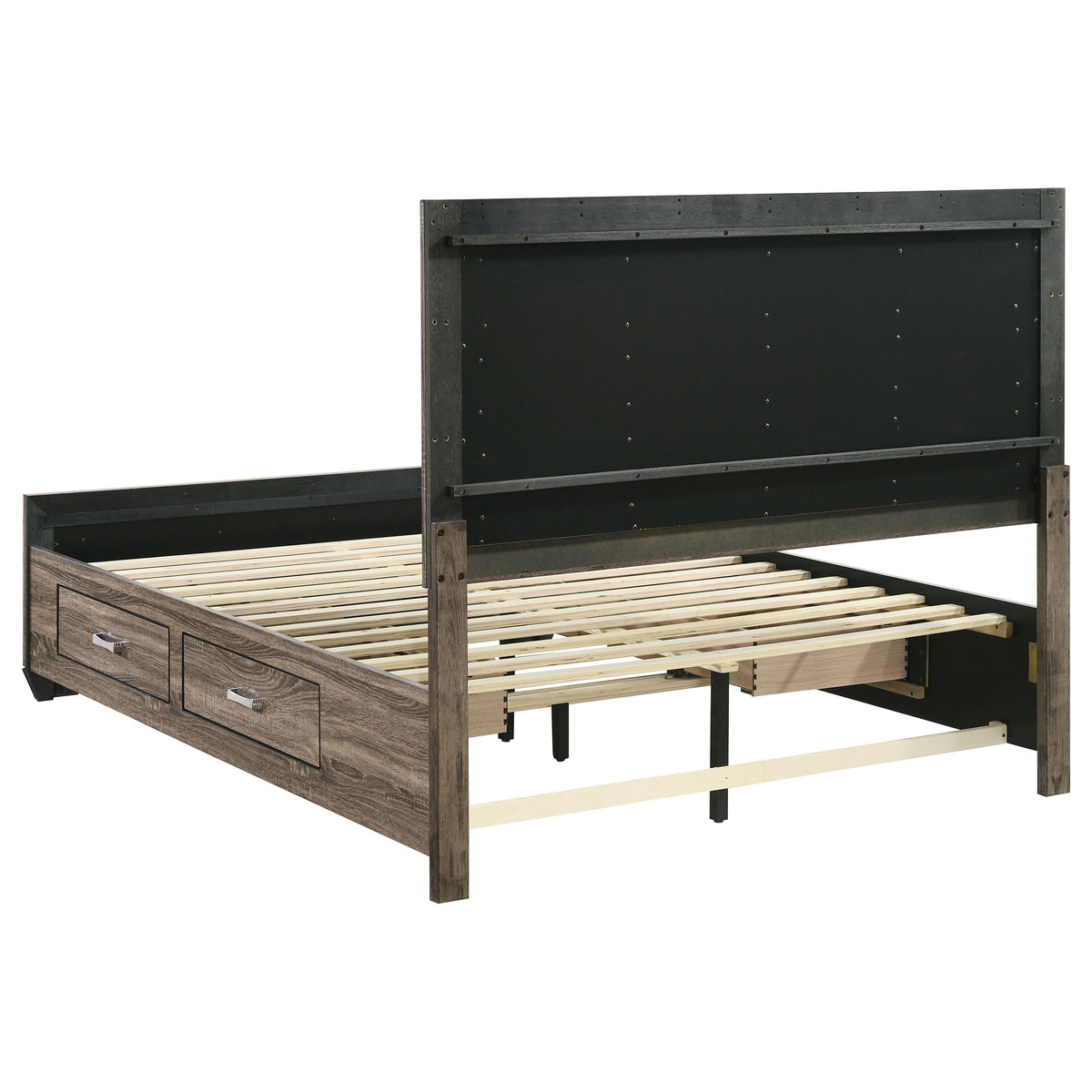Kauffman 4-drawer Storage Panel Bed Queen Washed Taupe